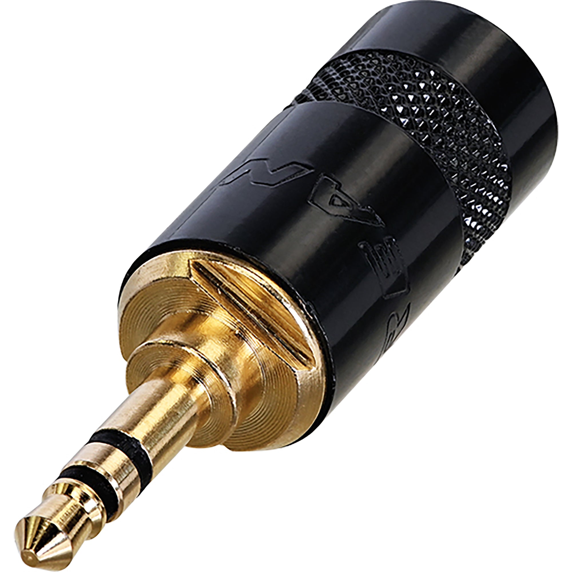 Neutrik Rean NYS231BG-LL 3.5mm Stereo Phone Plug with X-Large Cable Outlet (Black/Gold)