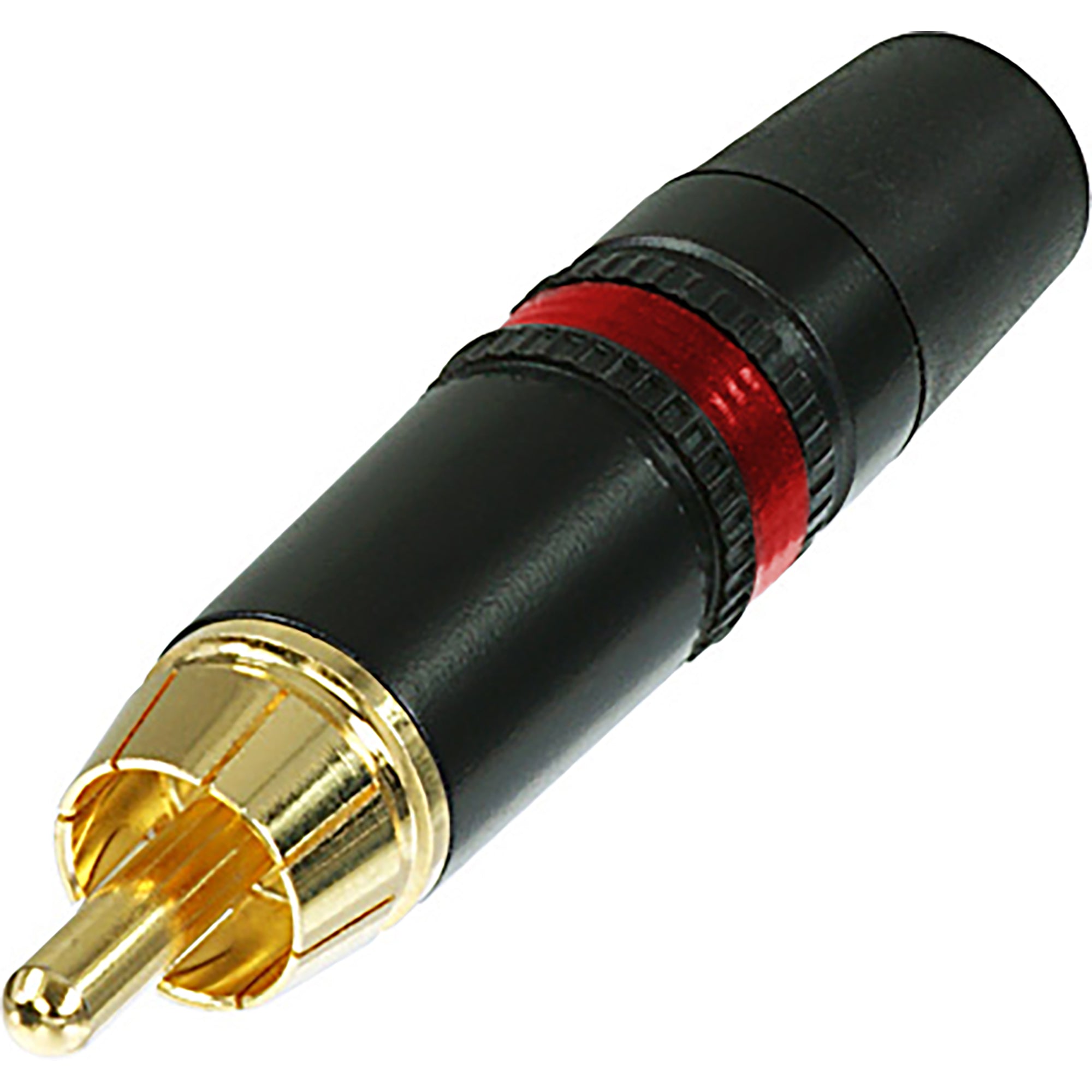 Neutrik Rean NYS373-2 Male RCA Phono Plug (Black/Gold/Red)