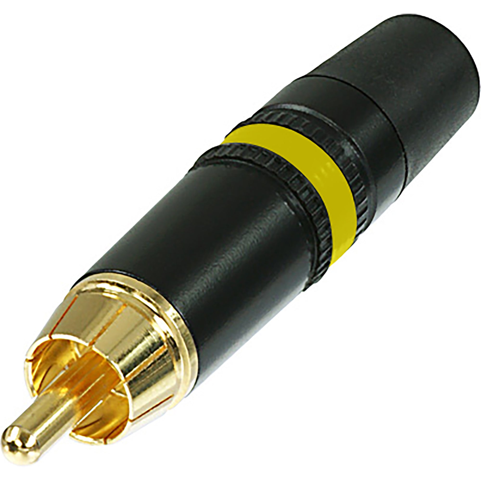 Neutrik Rean NYS373-4 Male RCA Phono Plug (Black/Gold/Yellow, Box of 100)