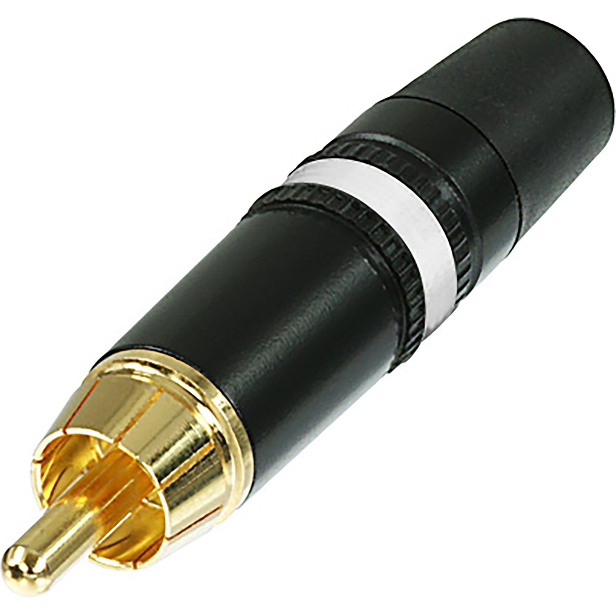 Neutrik Rean NYS373-9 Male RCA Phono Plug (Black/Gold/White)