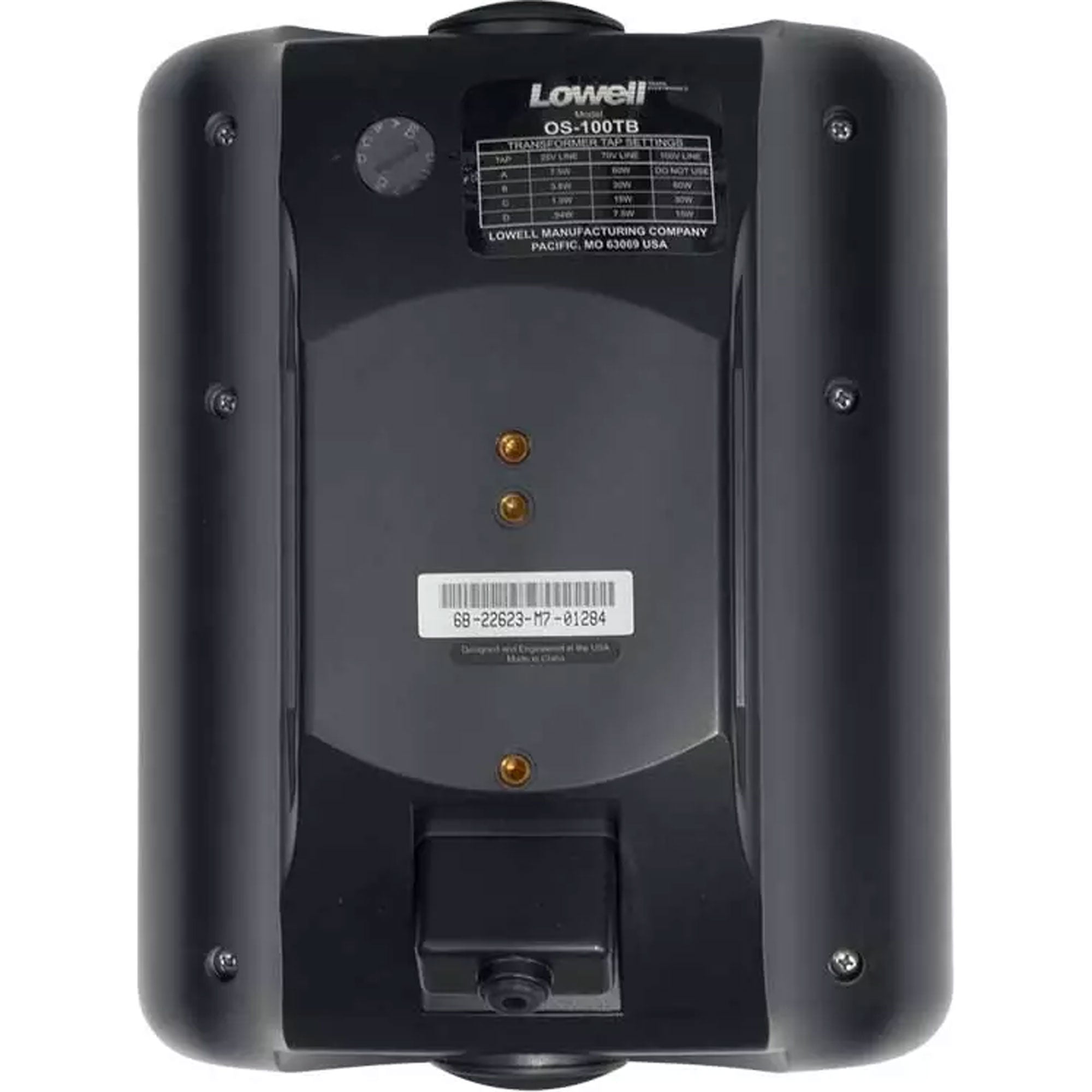 Lowell OS100TB 100W Indoor/Outdoor Two-Way Speaker (Black)