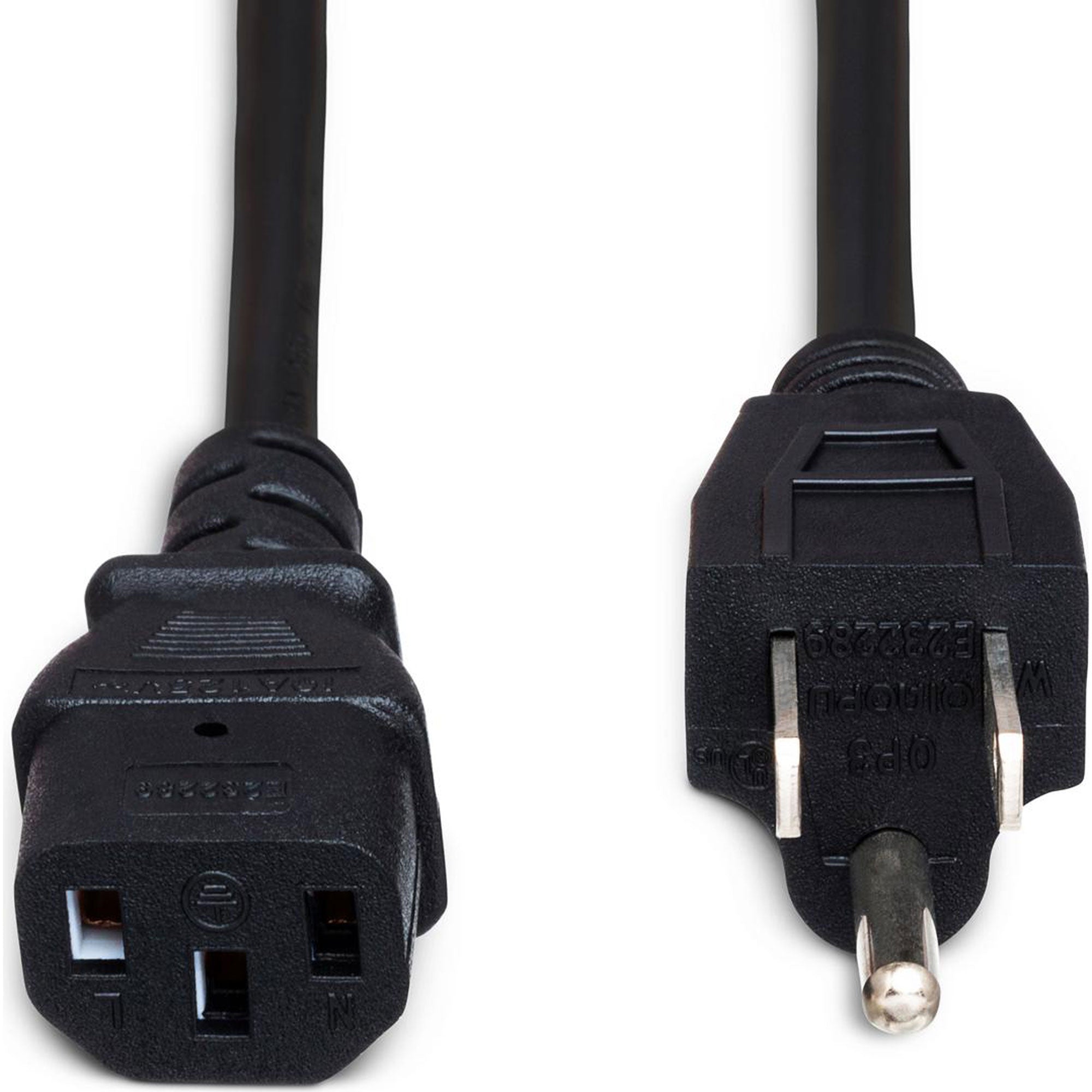 Hosa PWC-140.5 Power Cord 18 AWG, IEC C13 to NEMA 5-15P (6")