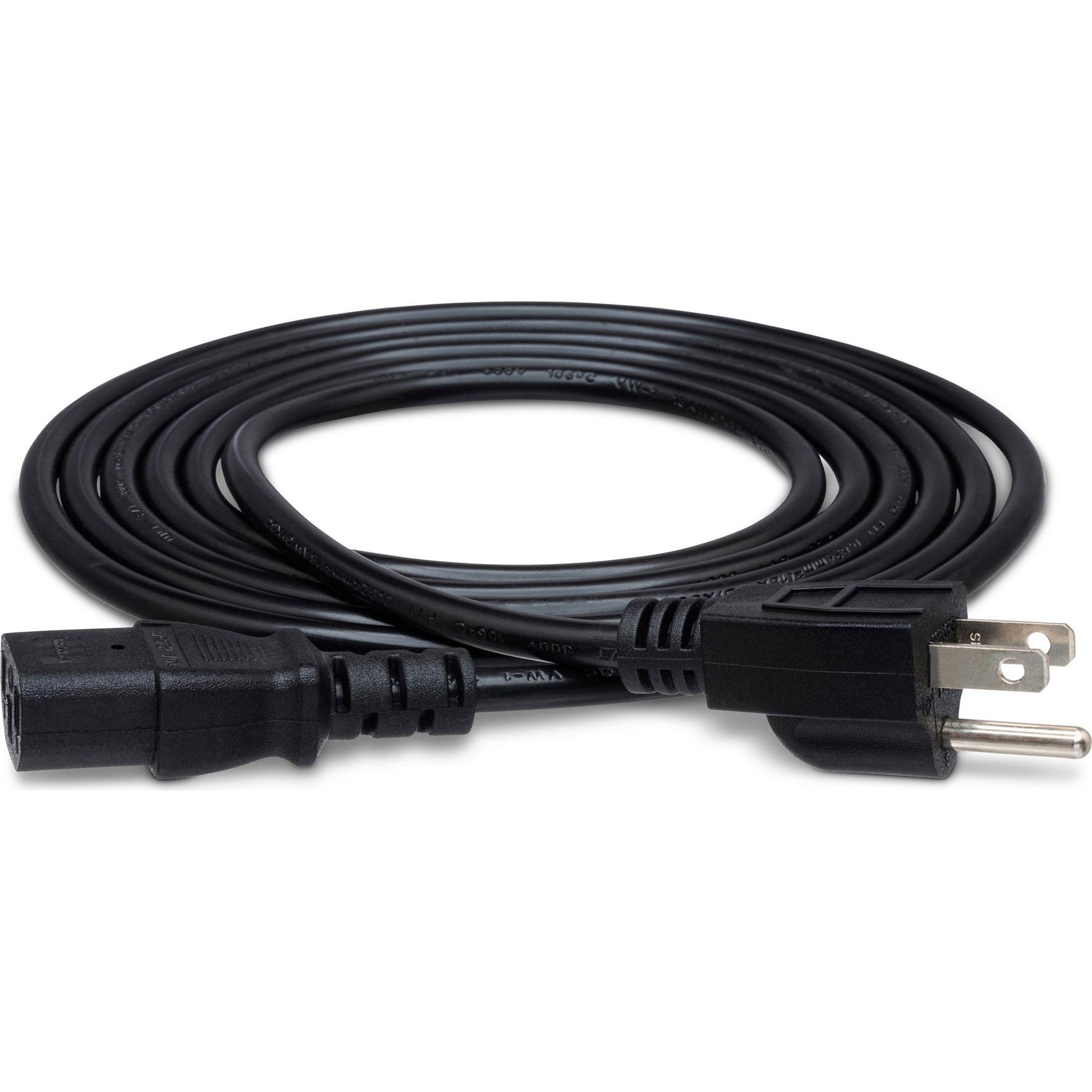 Hosa PWC-140.5 Power Cord 18 AWG, IEC C13 to NEMA 5-15P (6")