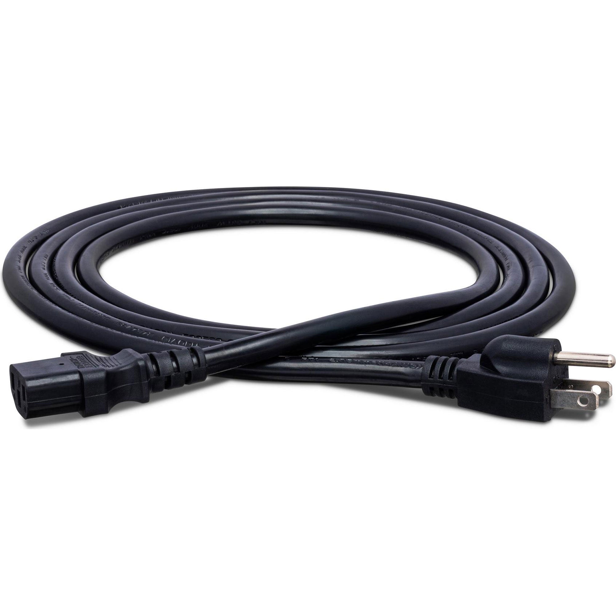 Hosa PWC-415 Power Cord 14 AWG, IEC C13 to NEMA 5-15P (15')