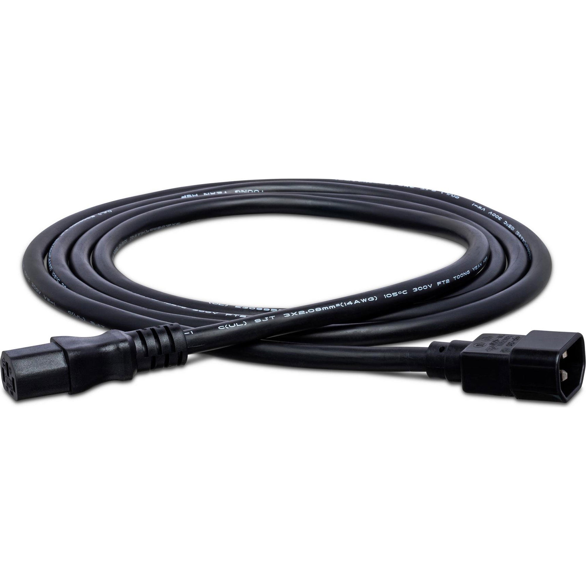 Hosa PWL-408 Power Extension Cord IEC C14 to IEC C13 (8')