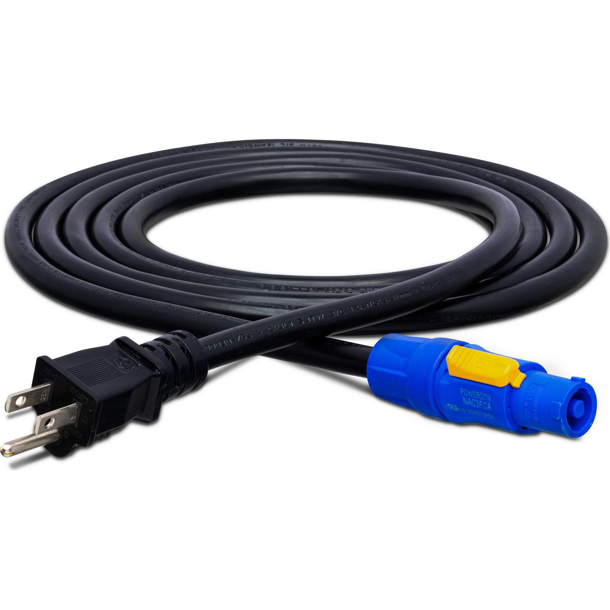 Hosa PWN-210 Power Cord Neutrik powerCON to Hosa NEMA 5-15P (10')