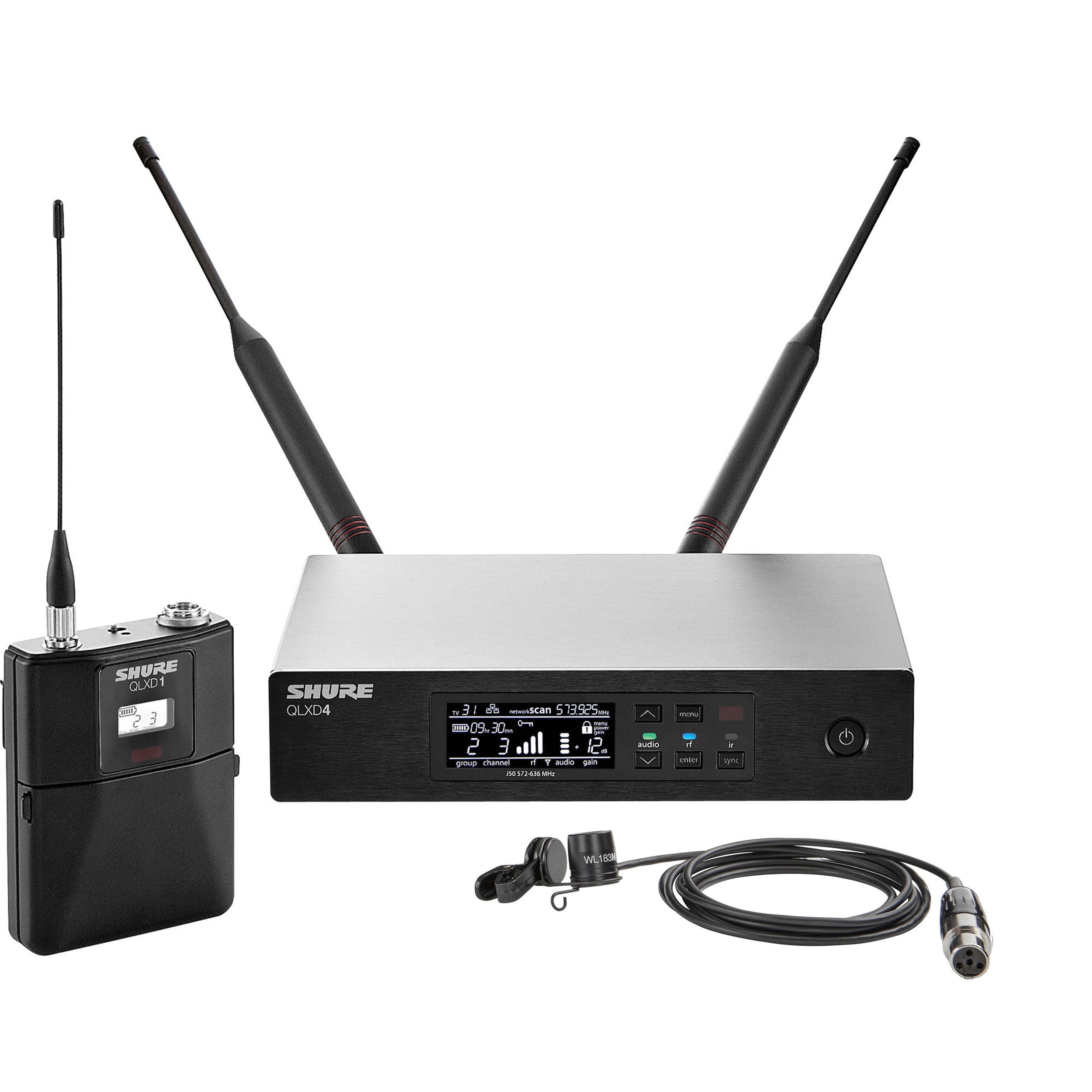 Shure QLXD14/83m Digital Wireless Lavalier Microphone System (G50, 470-534 MHz)