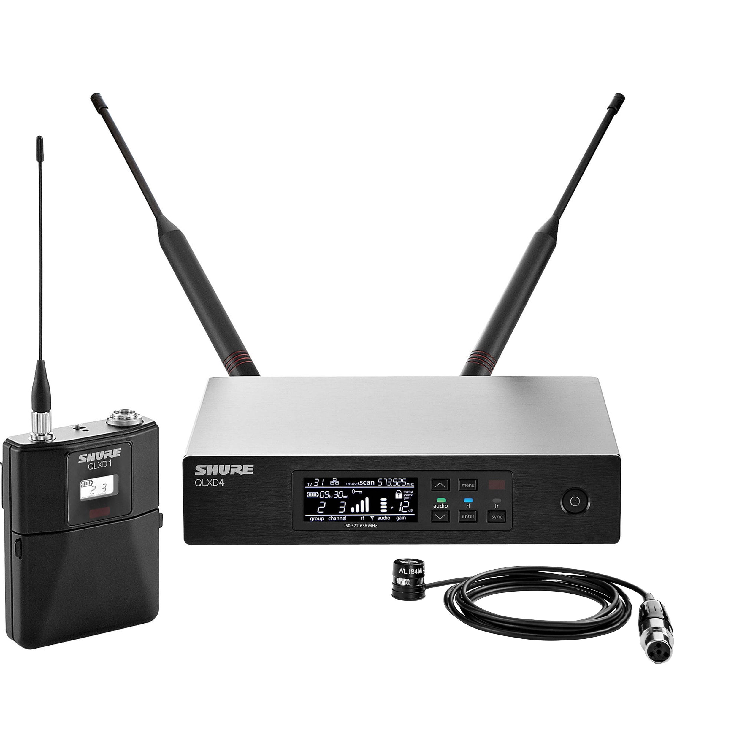 Shure QLXD14/84m Digital Wireless Lavalier Microphone System (G50, 470-534 MHz)