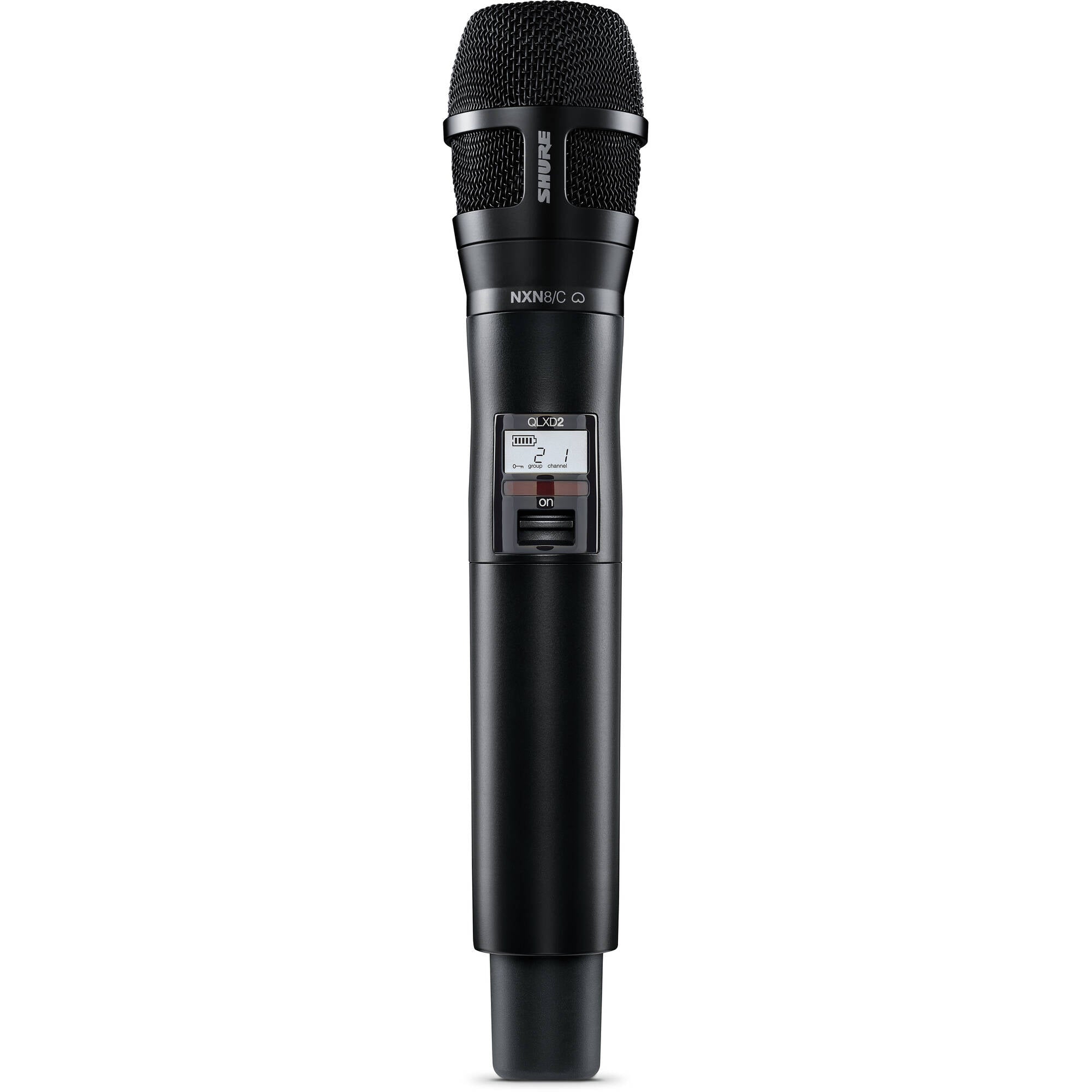 Shure QLXD2/N8CB Digital Handheld Wireless Microphone Transmitter (V50: 174-216 MHz, Black)