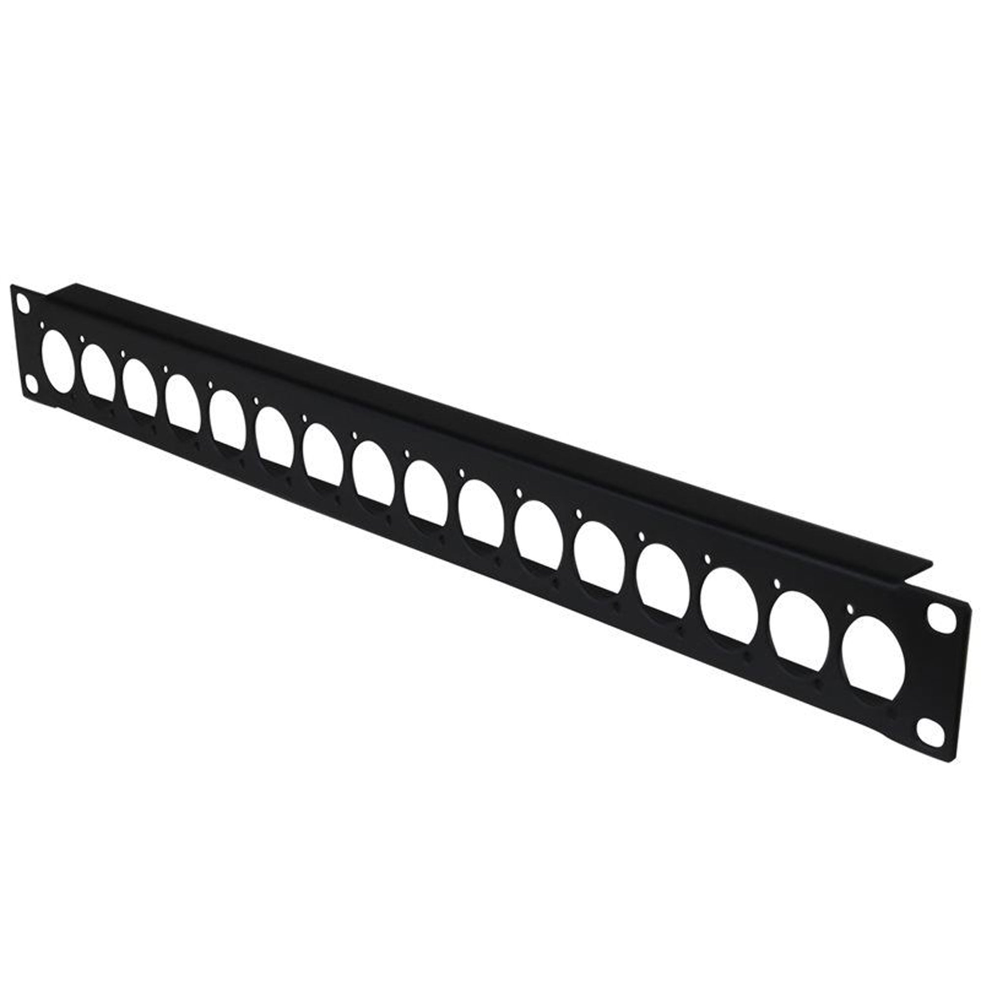 Penn Elcom R1269/1UK/16 Rack Panel Punched for Neutrik D-Style Connectors (1U, 16 Hole)