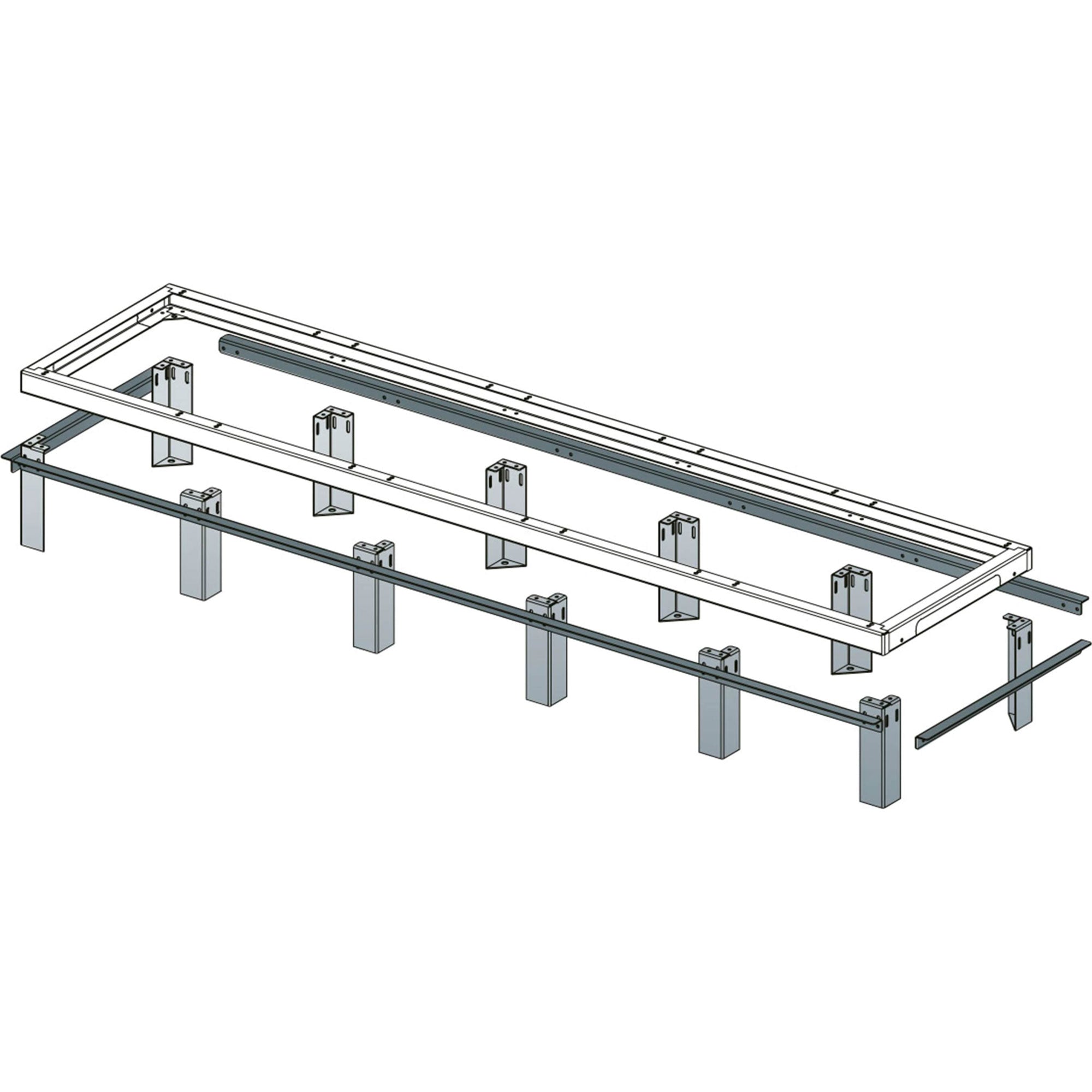 Middle Atlantic RIB-3-MRK-42 Riser Base for 42" Deep MRK Racks (3 Bay)