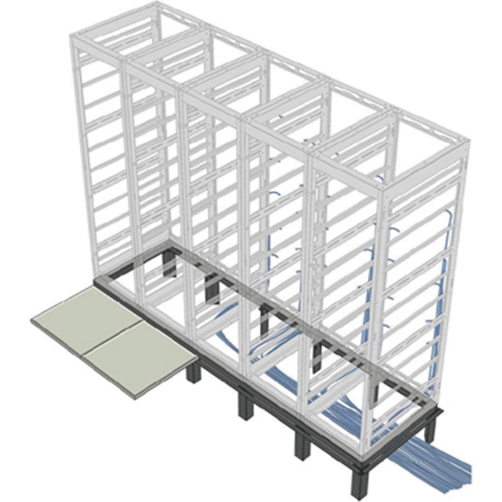 Middle Atlantic RIB-5-BGR-38 Riser Base for 38" Deep BGR Racks (5 Bay)