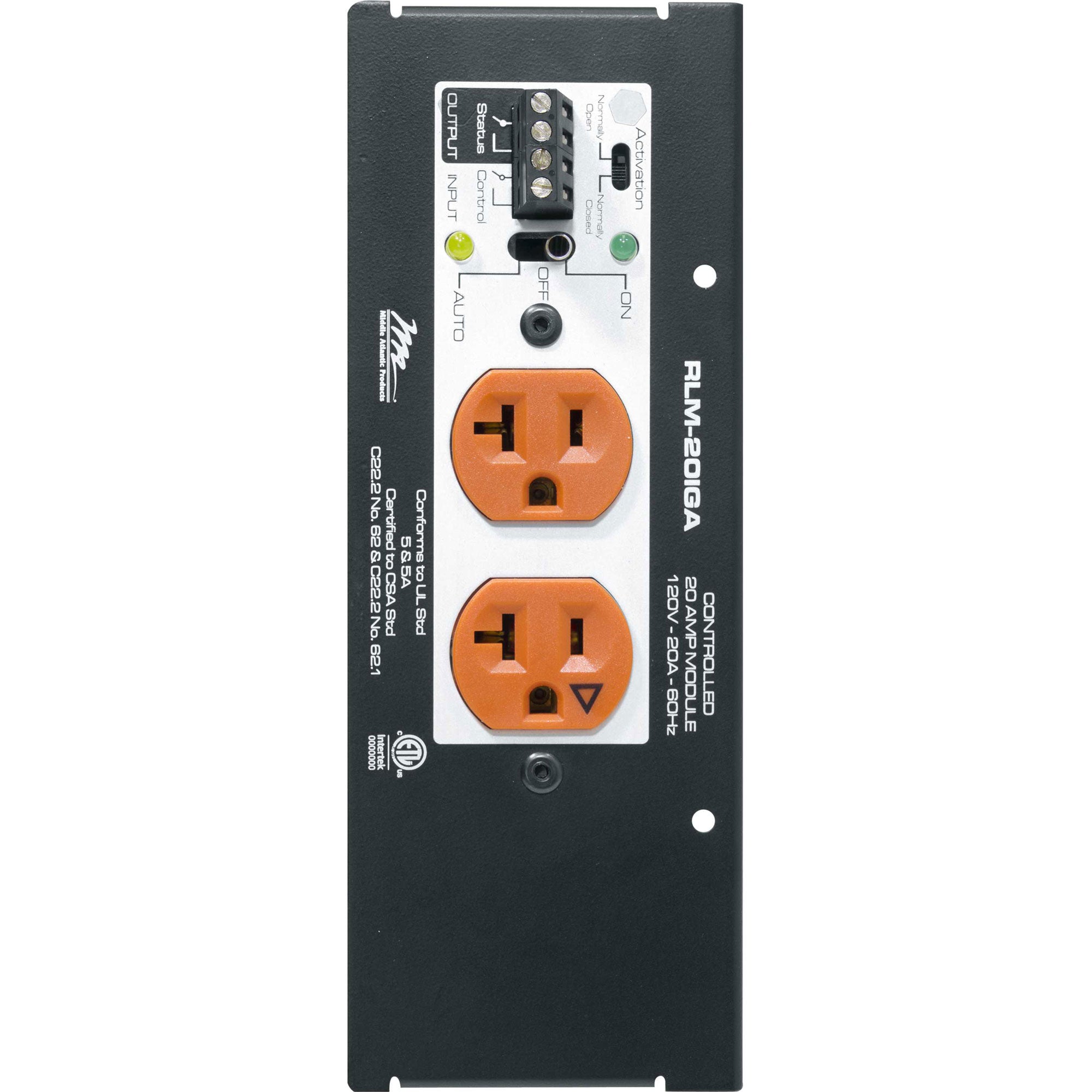 Middle Atlantic RLM-20IGA Switchable Power Module with Isolated Ground