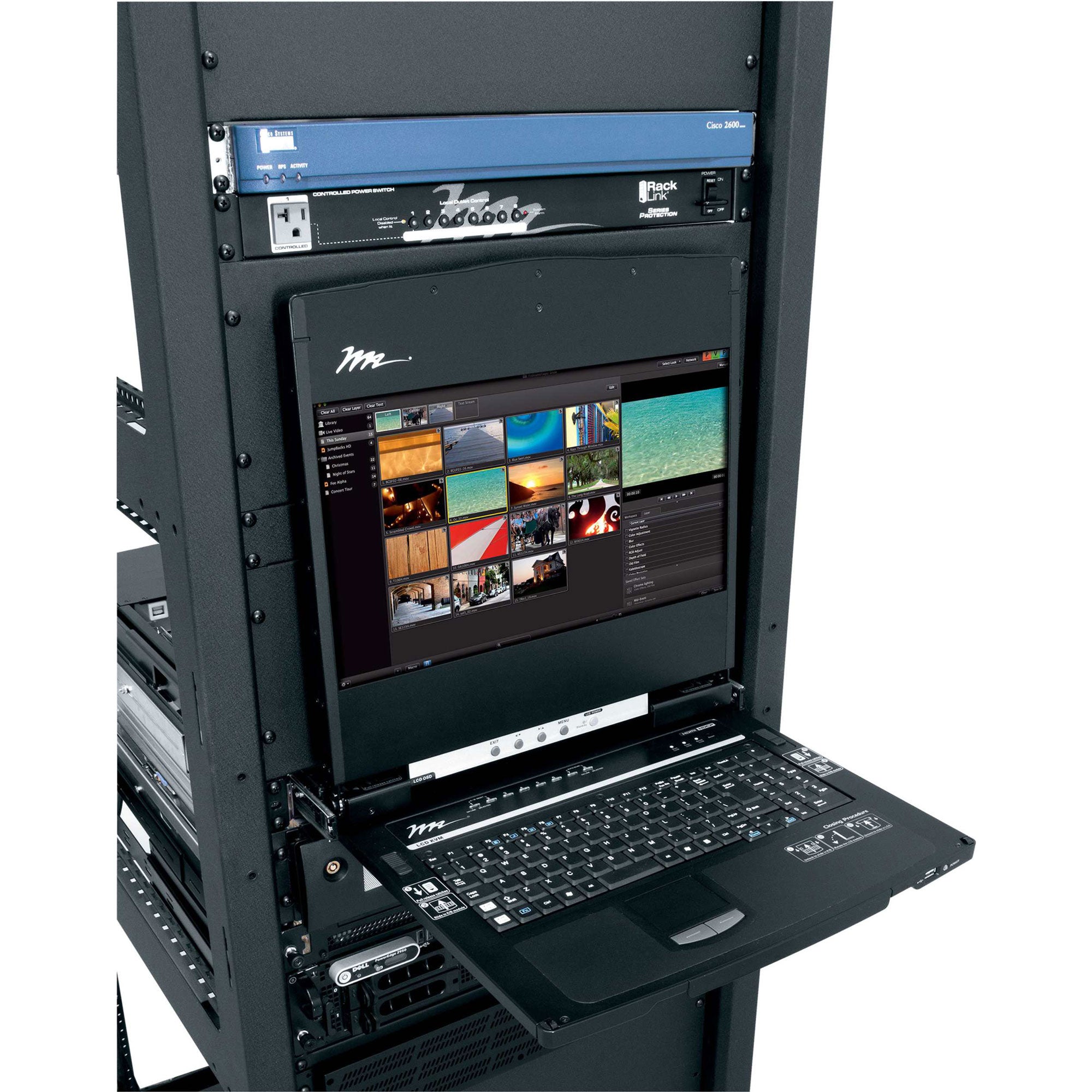 Middle Atlantic RM-KB-LCD17KVMHD Rackmount LCD, Keyboard and Touchpad