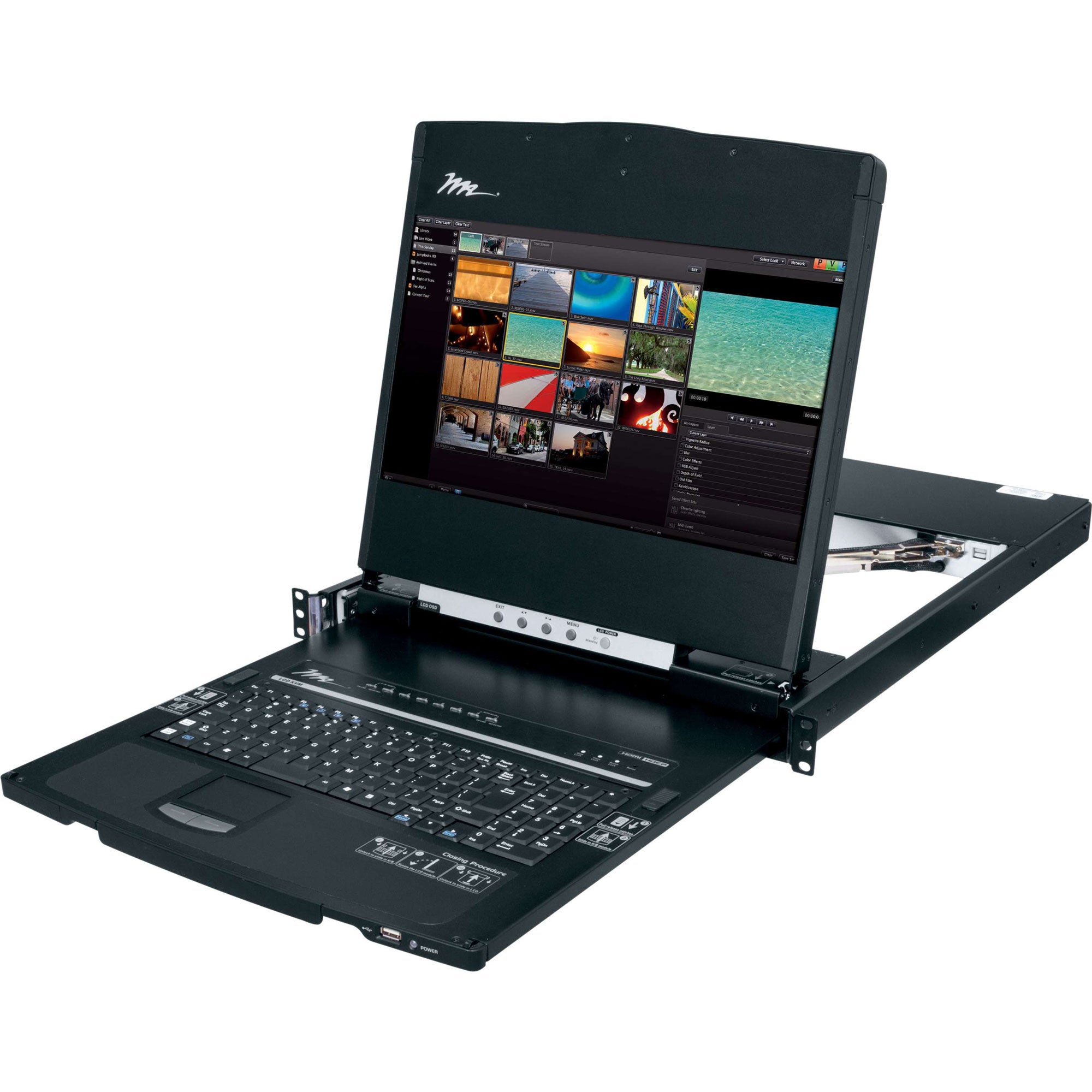 Middle Atlantic RM-KB-LCD17KVMHD Rackmount LCD, Keyboard and Touchpad