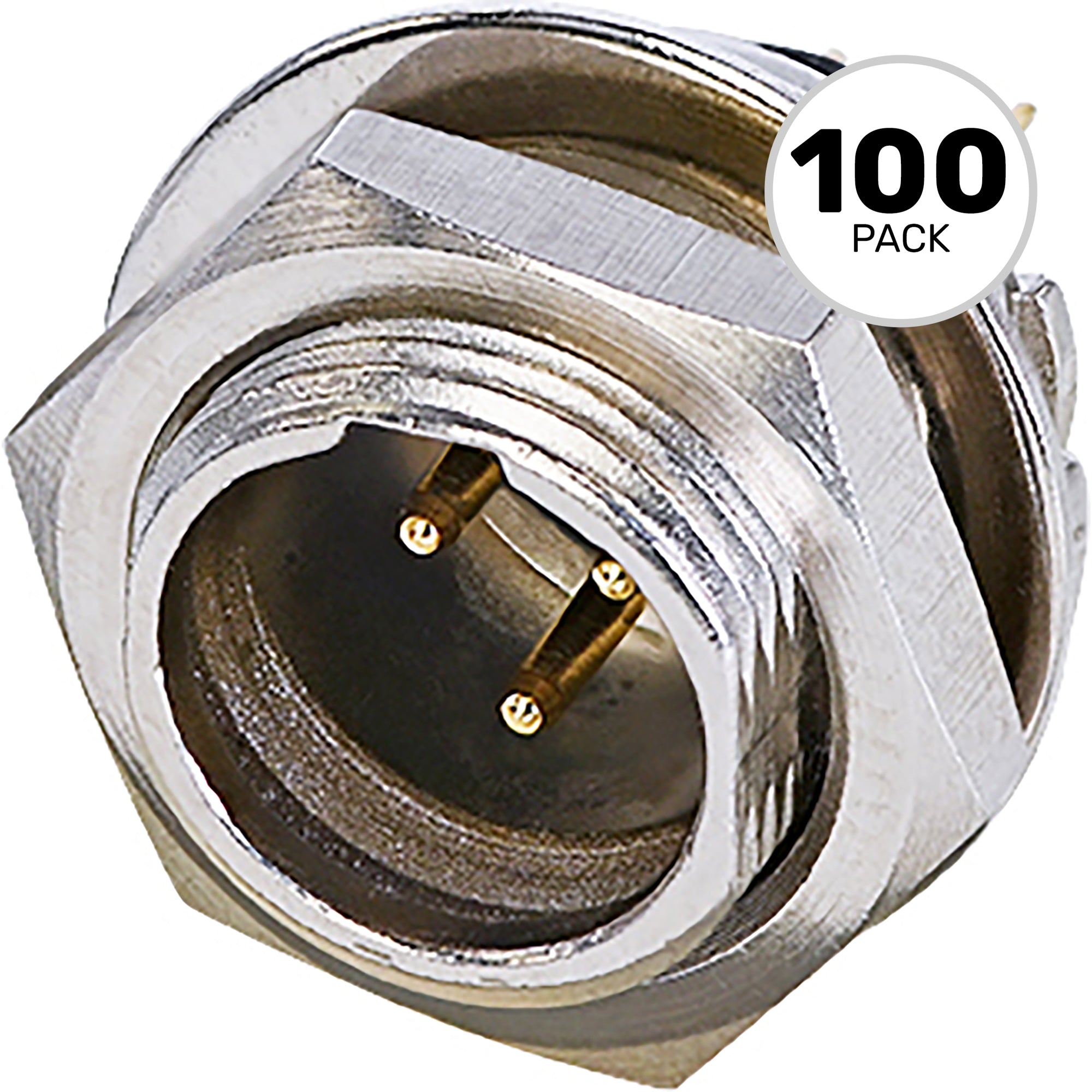 Neutrik Rean RT3MPR Rear Mountable Male 3-Pin Tiny XLR Chassis Connector (Nickel/Gold, Box of 100)