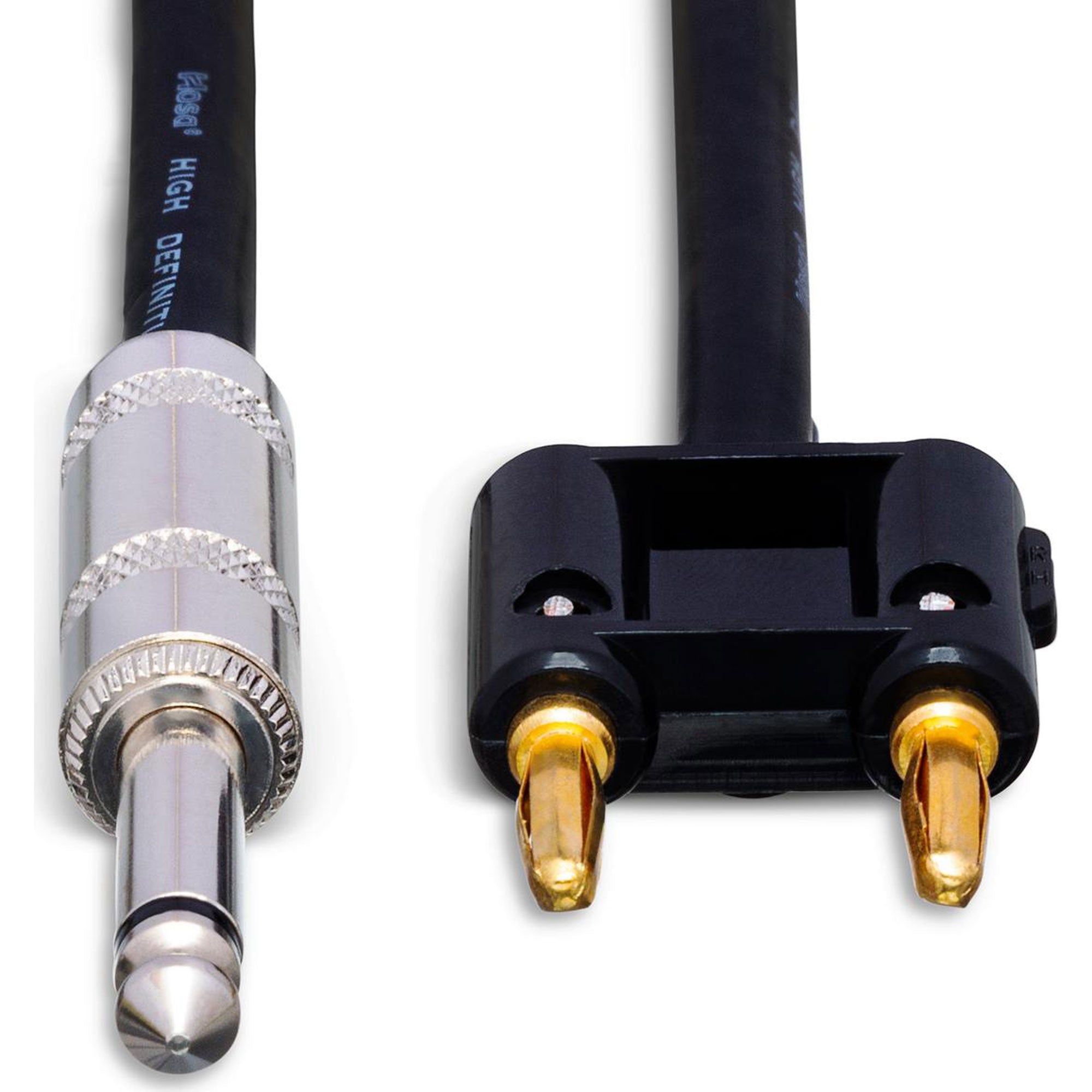 Hosa SKJ-620BN 1/4" TS to Dual Banana 16 AWG Speaker Cable (20')