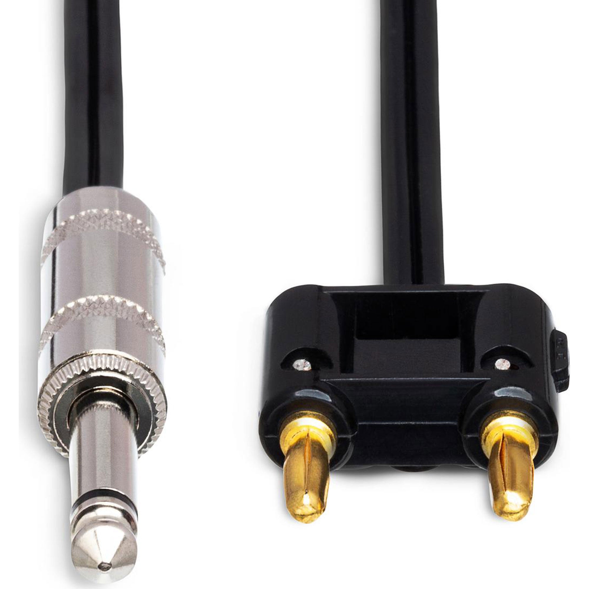 Hosa SKZ-675BN 1/4" TS to Dual Banana 16 AWG Zip-Style Speaker Cable (75')