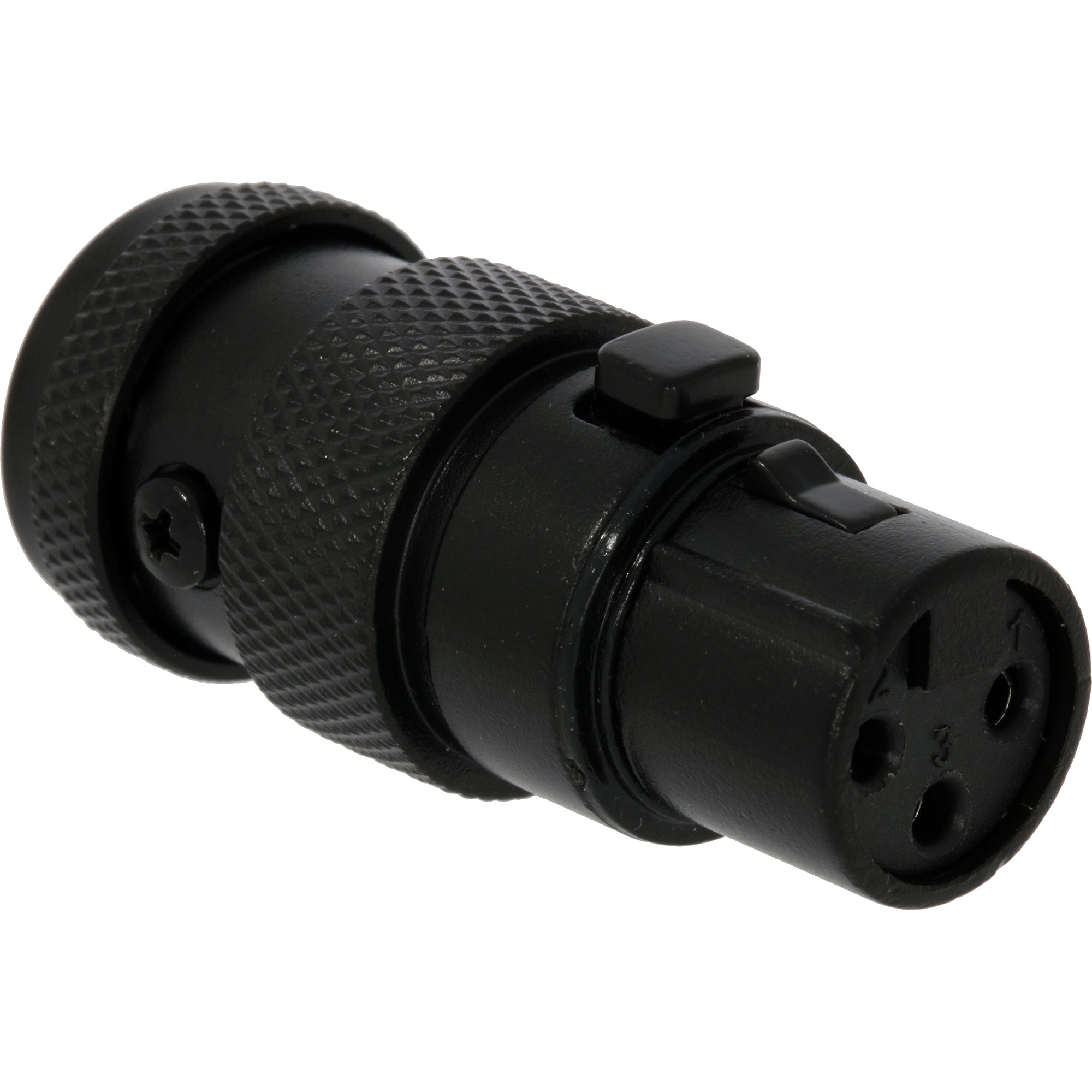 SquarePlug SPX-FBK Low-Profile Heavy-Duty All Metal 3-Pin Female XLR Connector (Black)