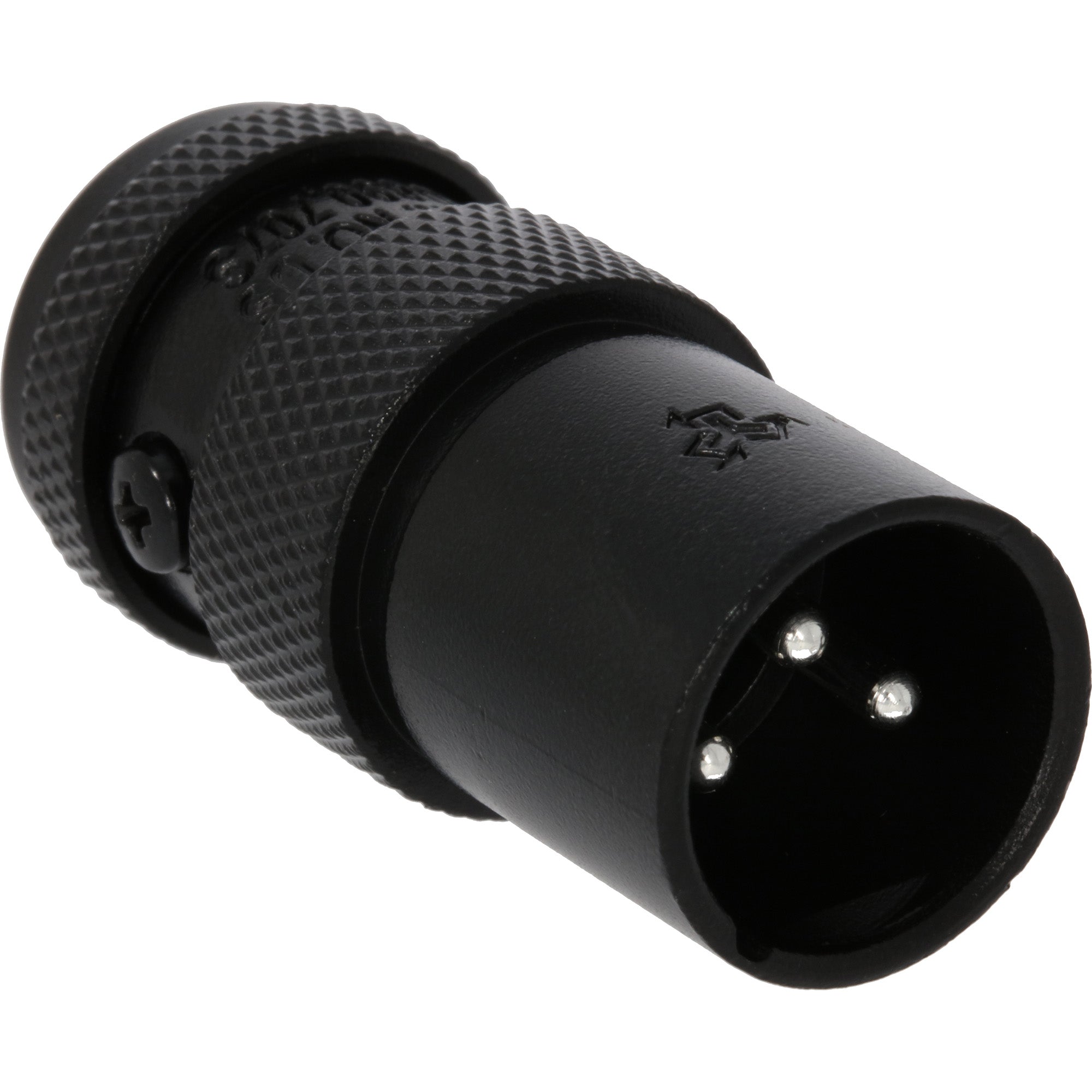 SquarePlug SPX-MBK Low-Profile Heavy-Duty All Metal 3-Pin Male XLR Connector (Black)