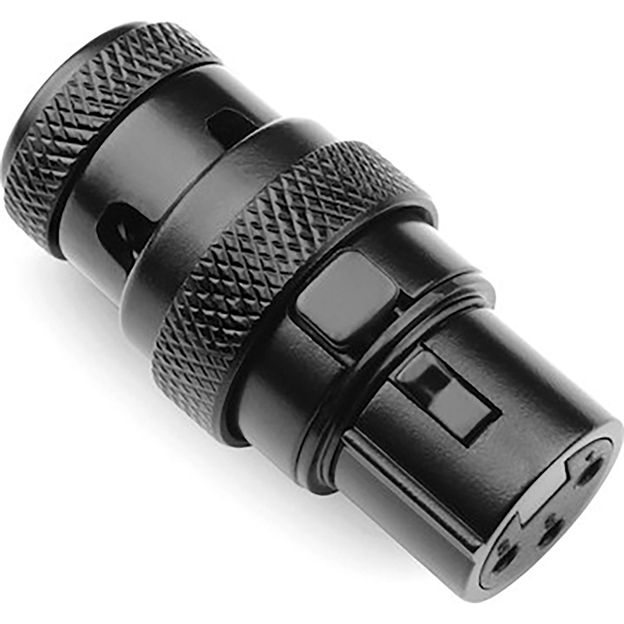 SquarePlug SPXA-FBK Low-Profile 90° Heavy-Duty Metal 3-Pin Female XLR Connector (Black)