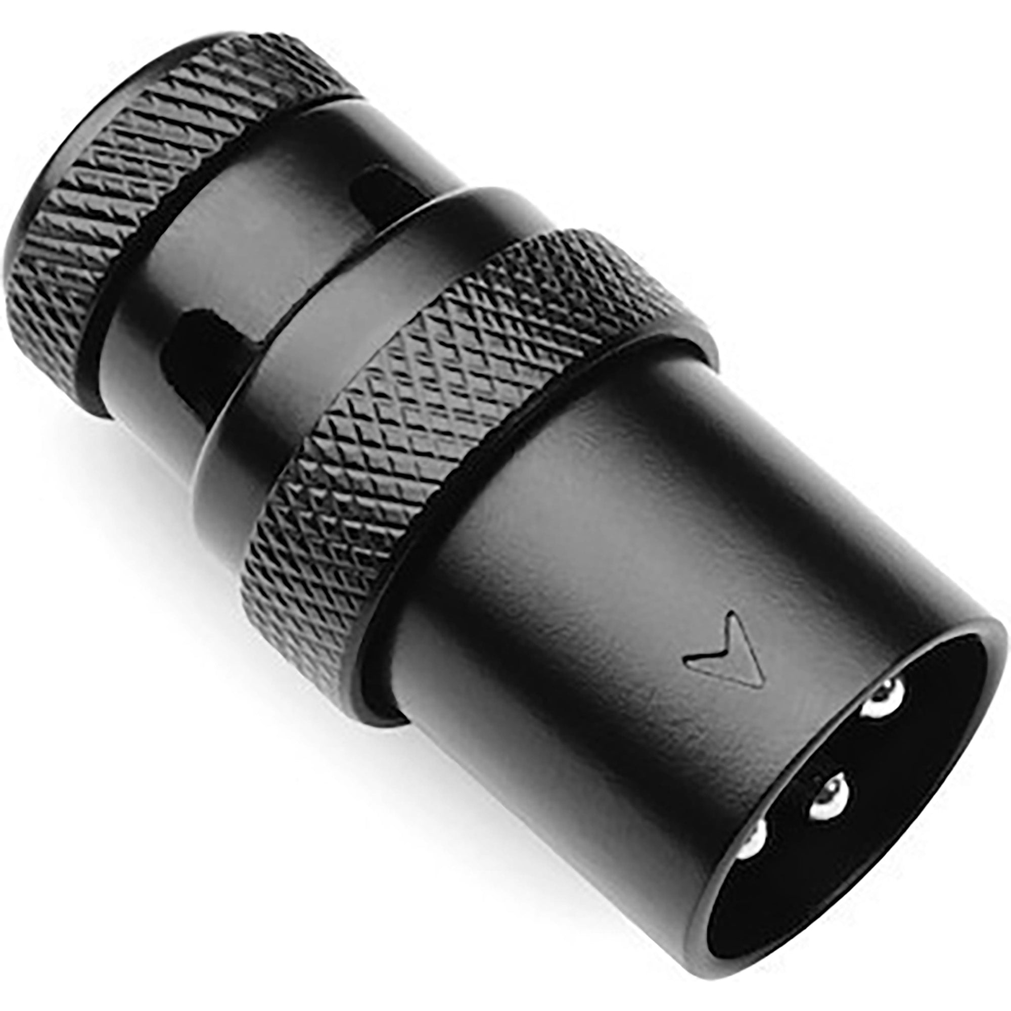 SquarePlug SPXA-MBK Low-Profile 90° Heavy-Duty Metal 3-Pin Male XLR Connector (Black)