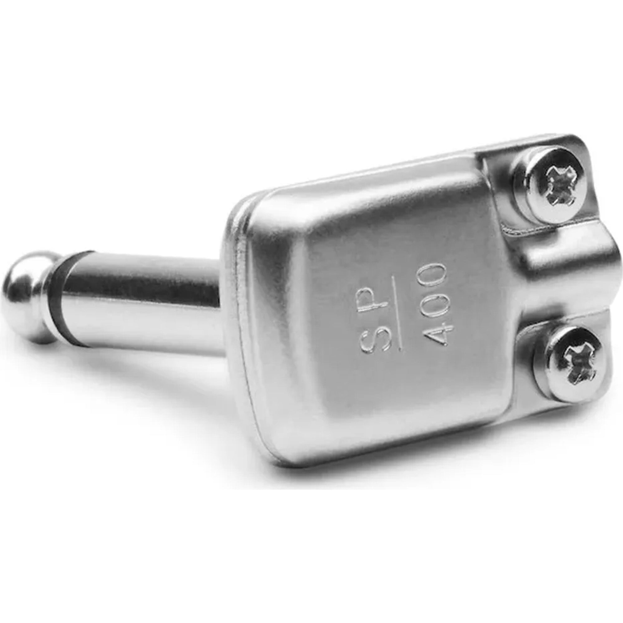 SquarePlug SP400 Compact Pancake Right-Angle 1/4" TS Mono Cable Plug (Matte Nickel)