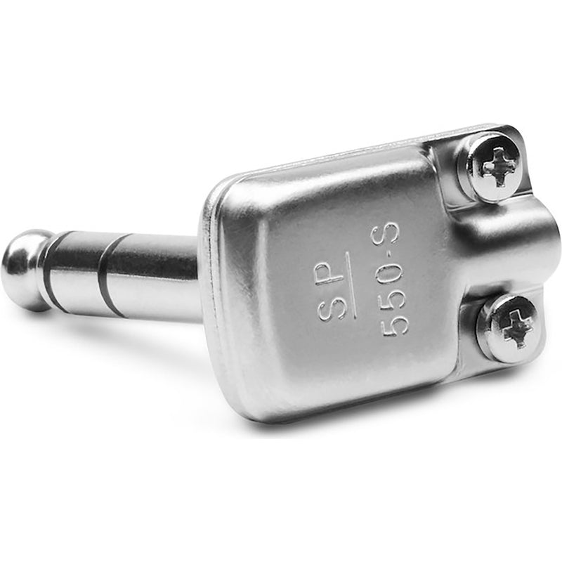 SquarePlug SP550-S Compact Pancake Right-Angle 1/4" TRS Stereo Cable Plug (Matte Nickel)