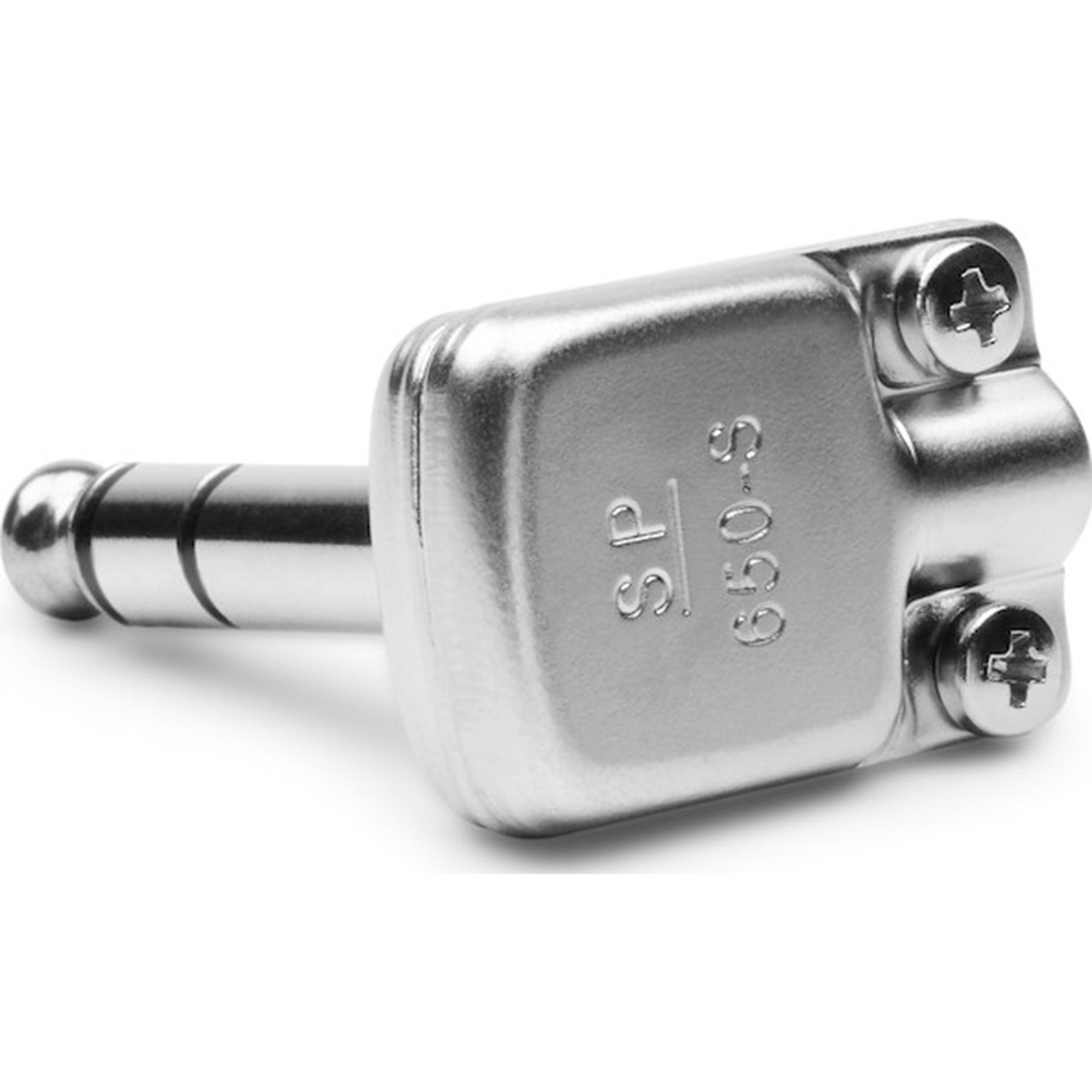 SquarePlug SP650-S Compact Pancake Right-Angle 1/4" TRS Stereo Cable Plugs (Matte Nickel, 100 Pack)