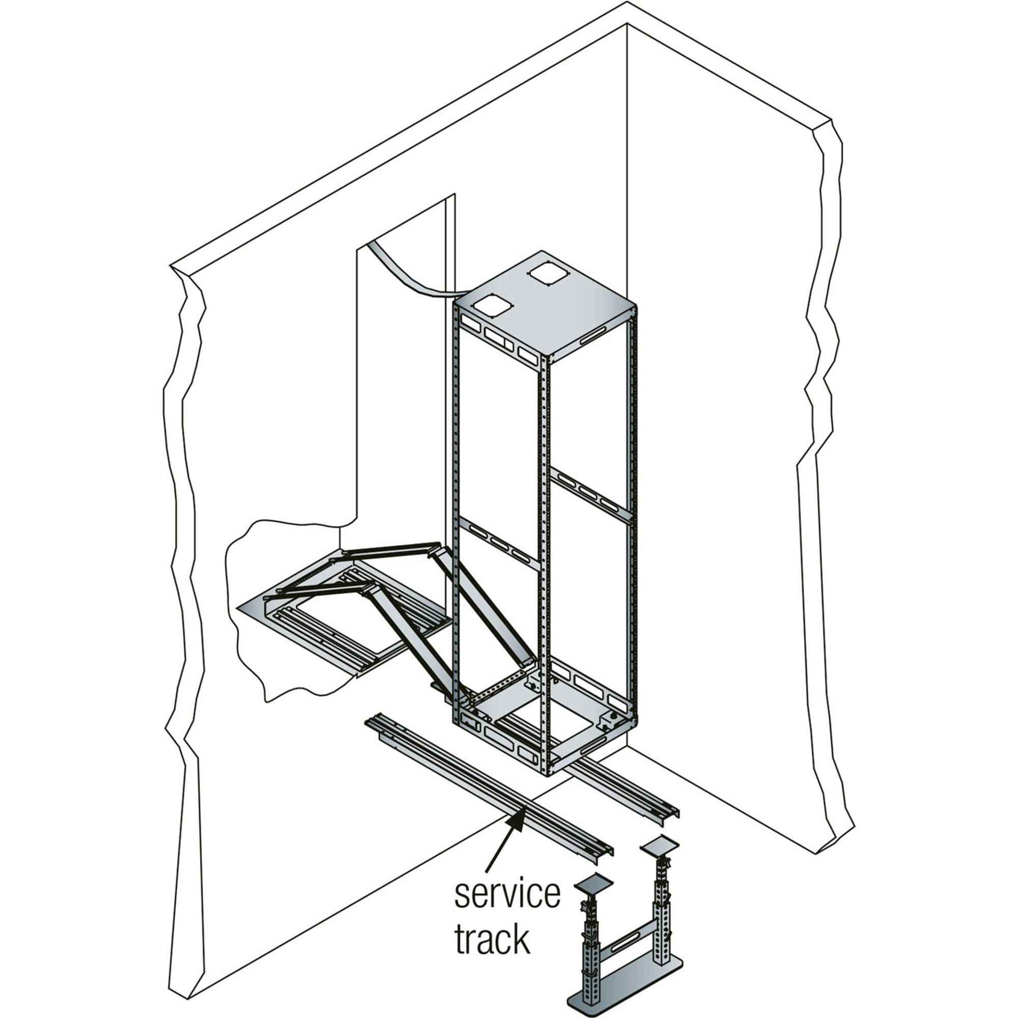 Middle Atlantic TRACK50 Removable Service Track (Pair)