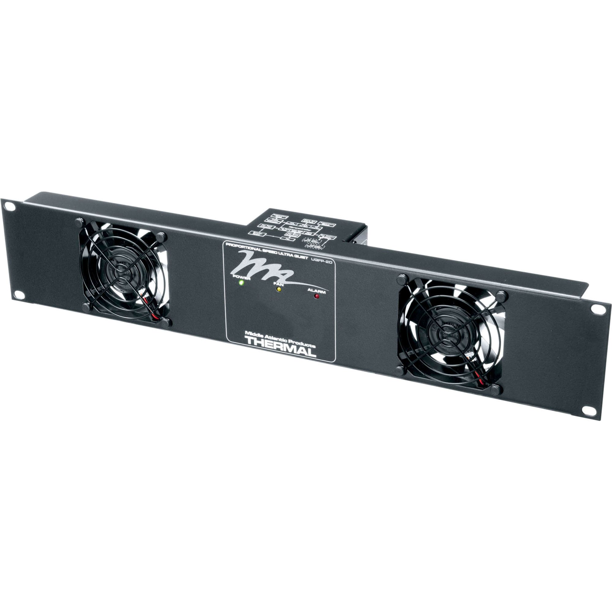 Middle Atlantic UQFP-2 Ultra Quiet Rack Fan Panel (2 Fans)