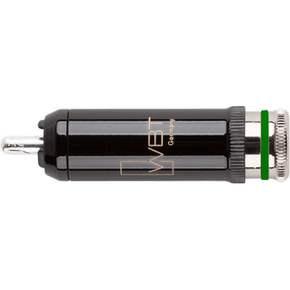 WBT 0102-Ag NextGen Silver Signature Male RCA Connector (Single, Green)