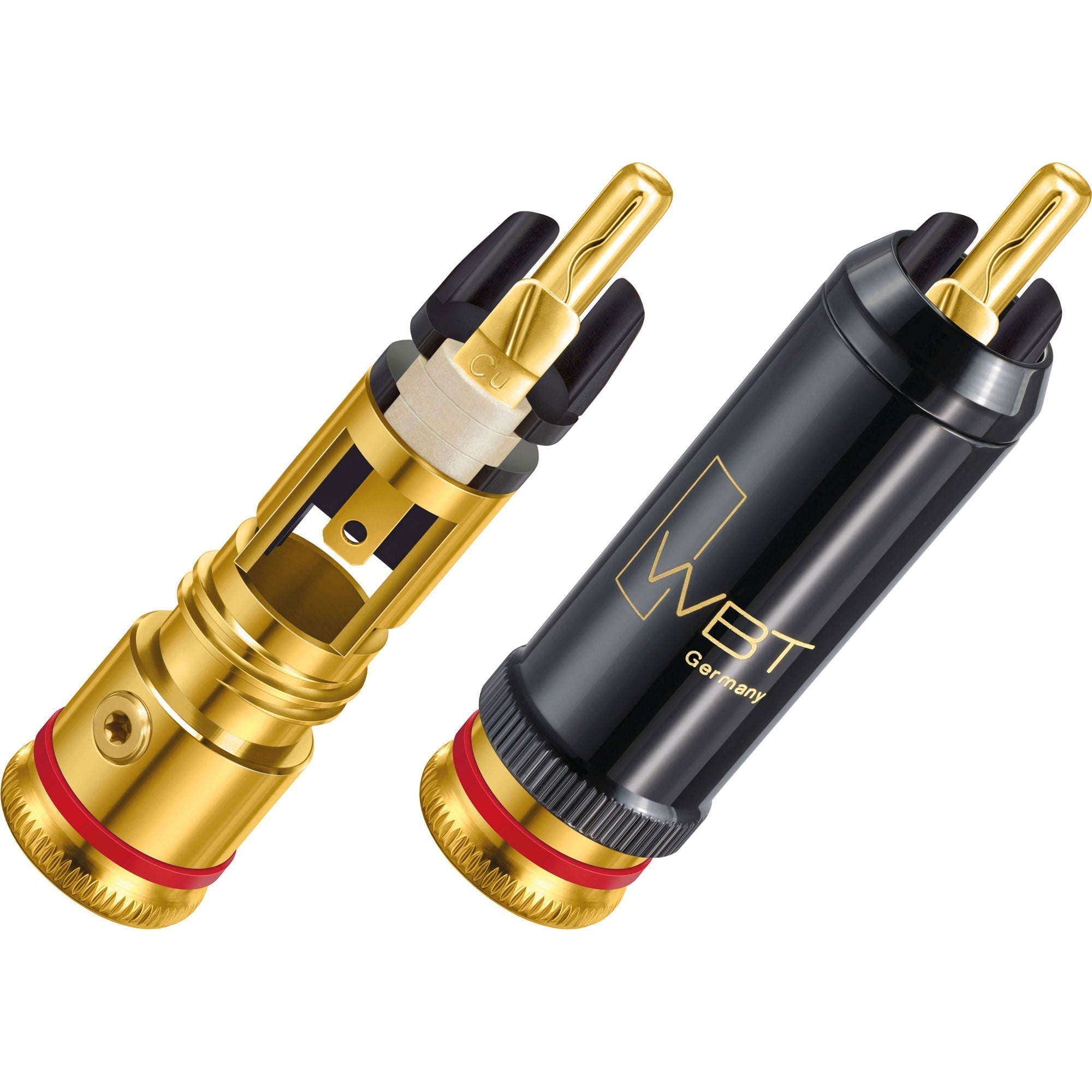 WBT 0102-Cu NextGen Gold Topline Male RCA Connector (Single, Orange)