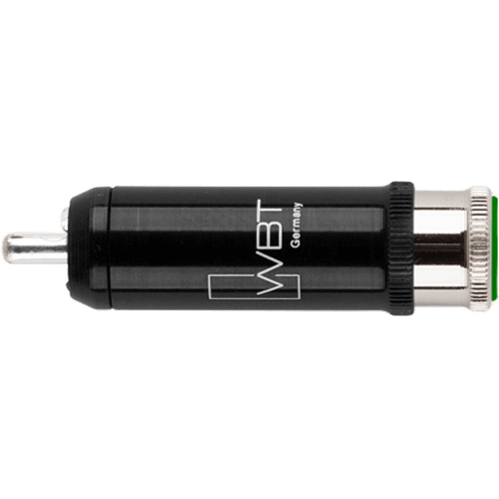 WBT 0110-Ag NextGen Silver Signature Male RCA Connector (Single, Green)