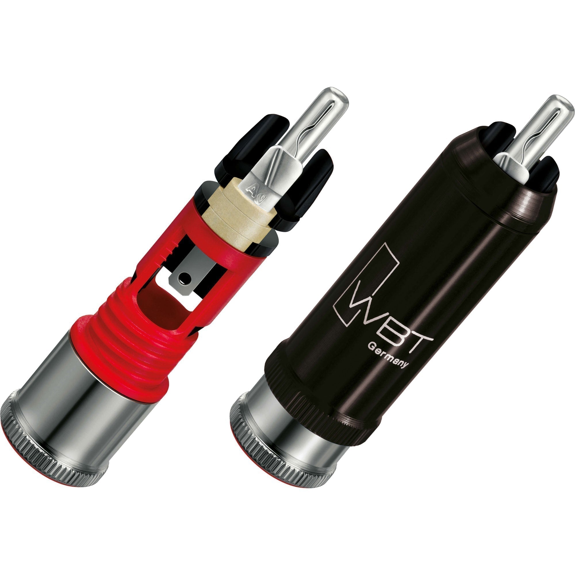 WBT 0110-Ag NextGen Silver Signature Male RCA Connector (Single, Red)