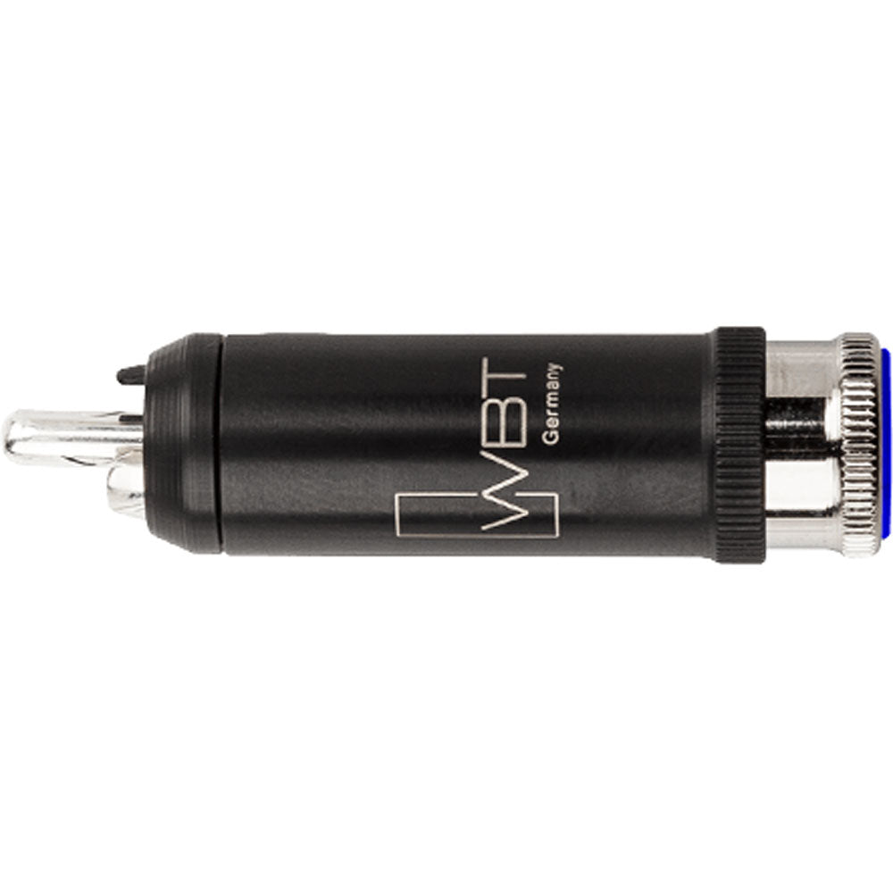 WBT 0114-Ag NextGen Silver Signature Male RCA Connector (Single, Blue)