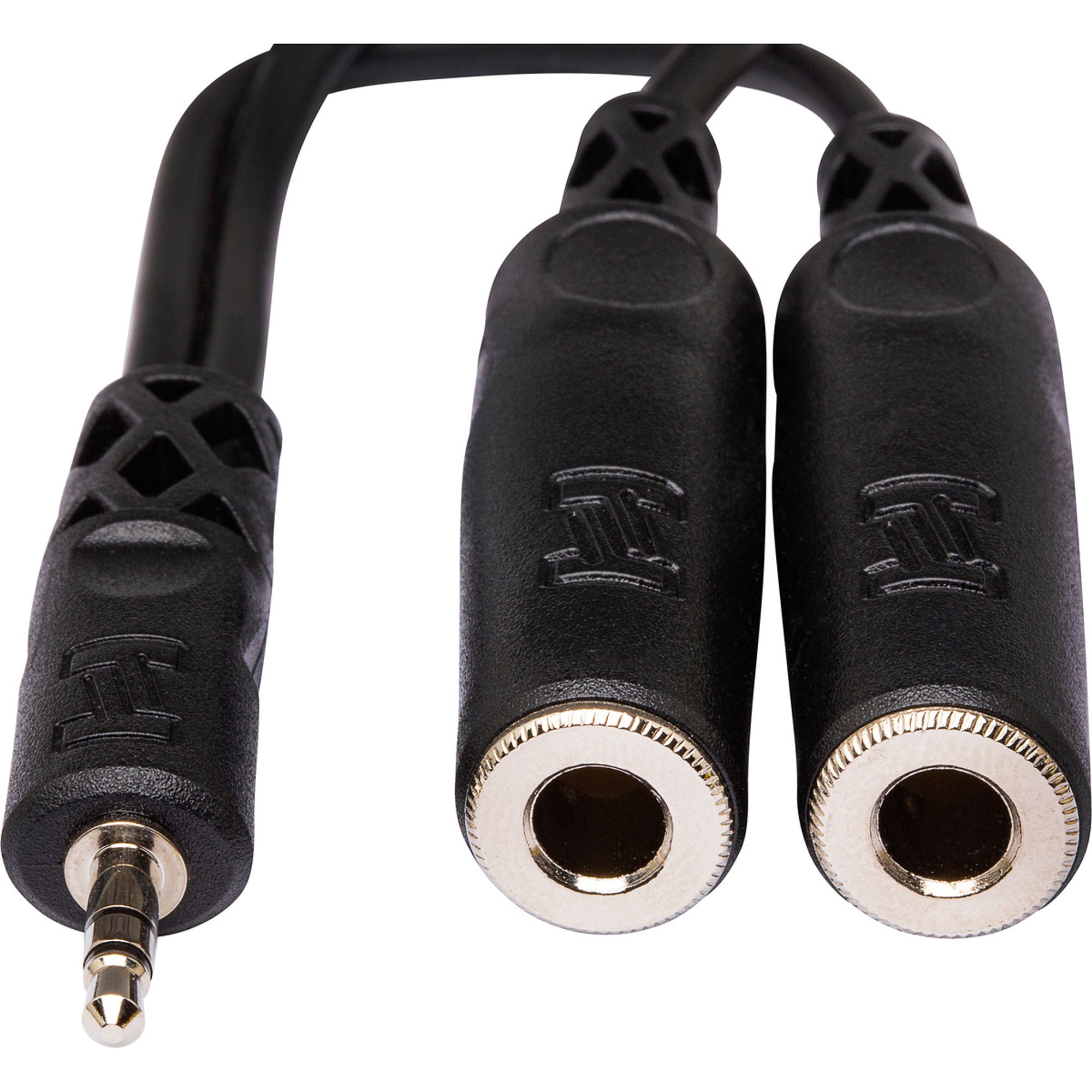 Hosa YMP-233 Male 3.5mm TRS to Dual Female 1/4" TRS Y Cable