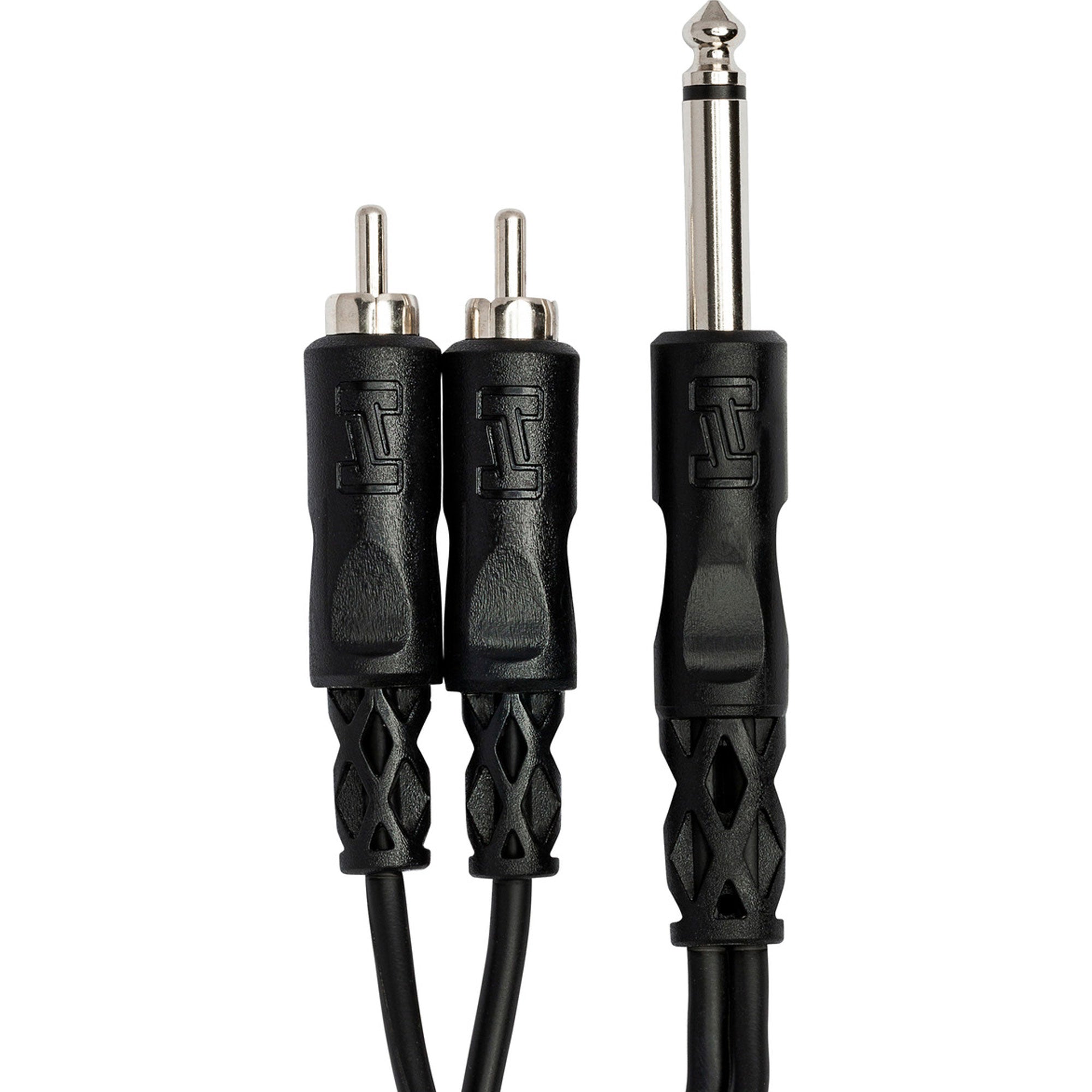 Hosa YPR-124 1/4" TS Male to Dual RCA Male Y Cable