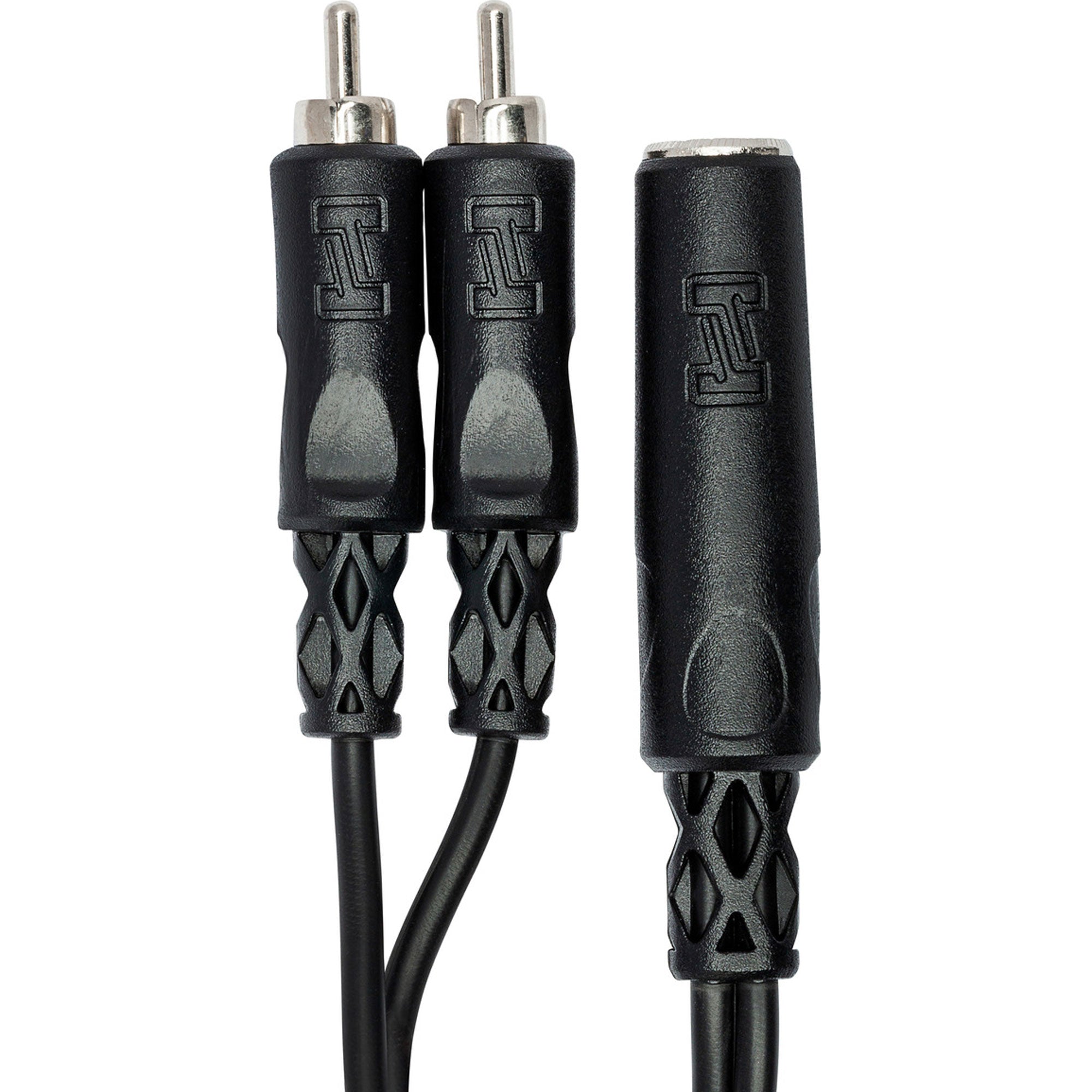 Hosa YPR-131 1/4" TS Female to Dual RCA Male Y Cable