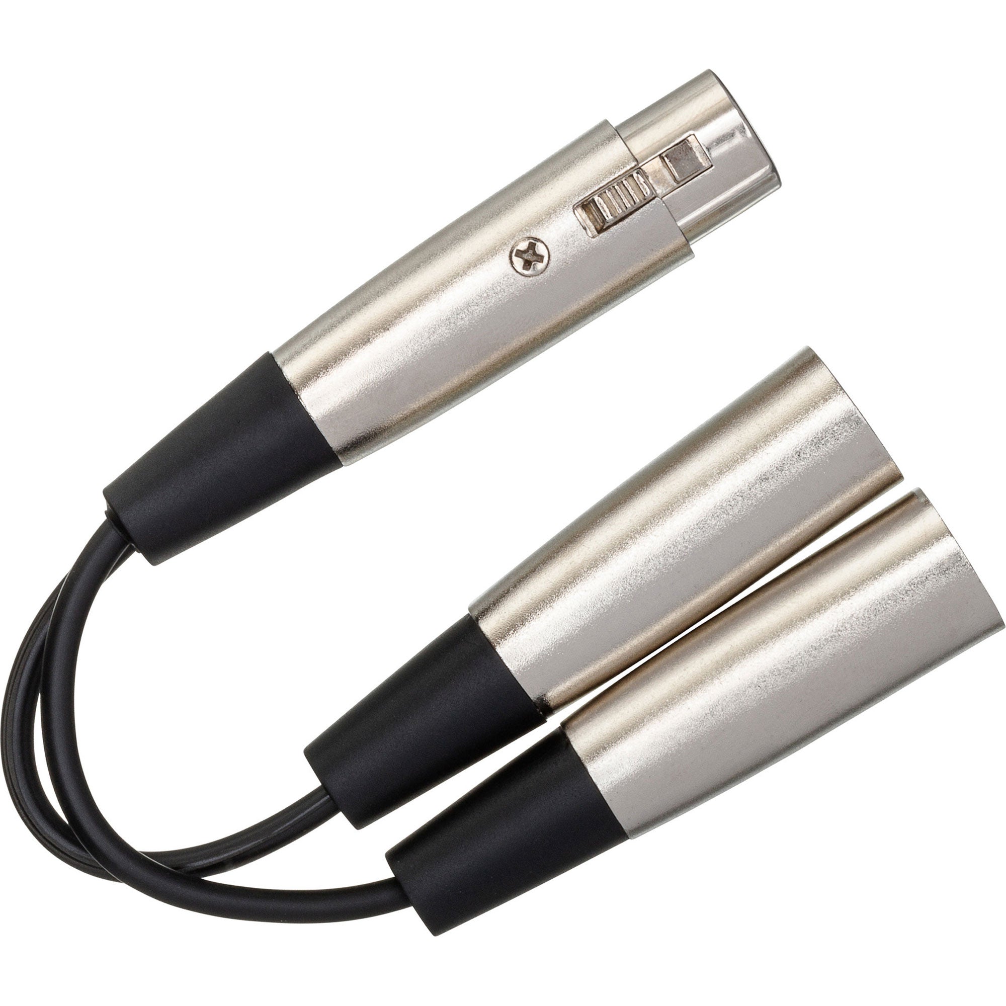 Hosa YXM-101.5 XLR3F to Dual XLR3M Y Cable (18")