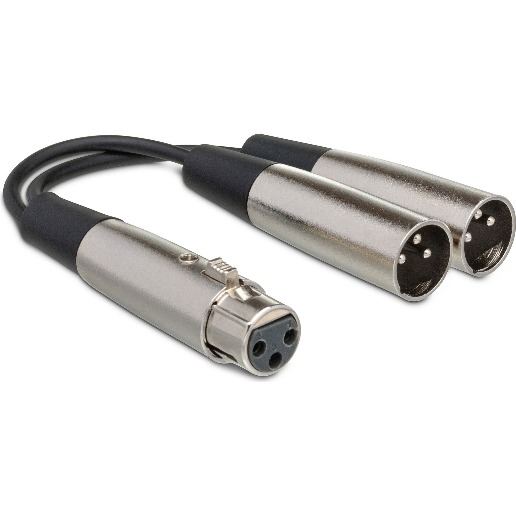 Hosa YXM-101.5 XLR3F to Dual XLR3M Y Cable (18")