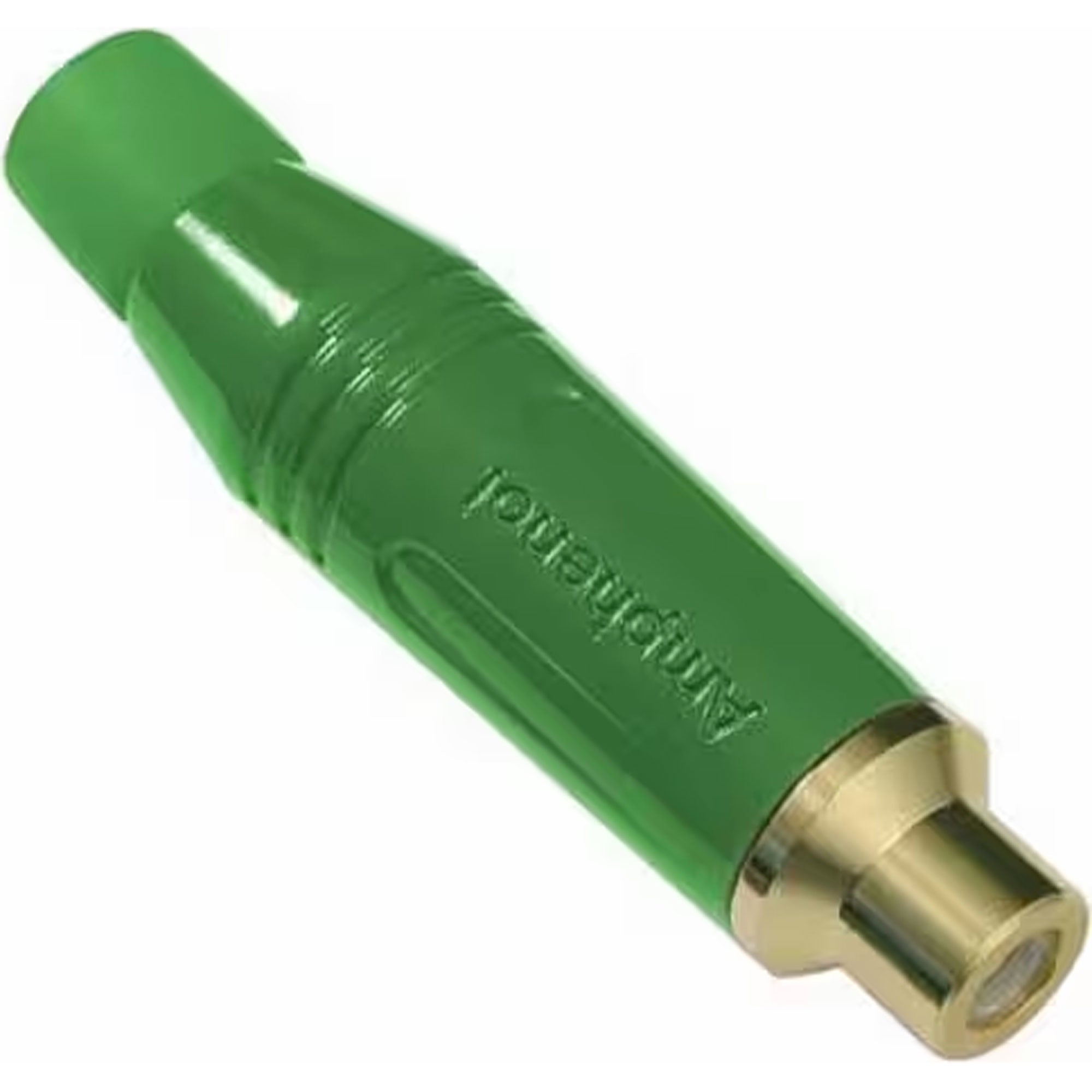 Amphenol ACJR-GRN Gold Plated Female RCA Phono Cable Mount Connector (Green)