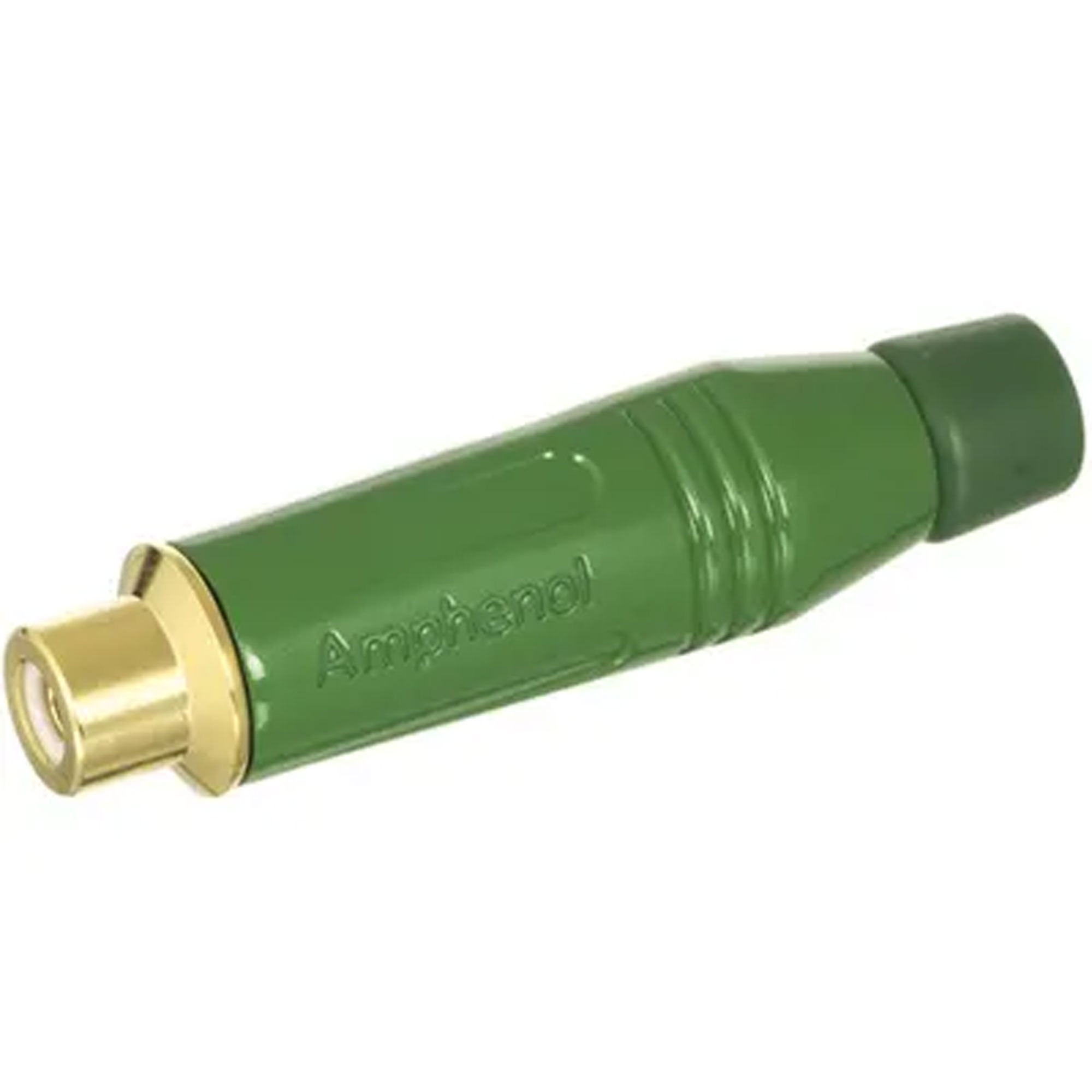 Amphenol ACJR-GRN Gold Plated Female RCA Phono Cable Mount Connector (Green, Box of 100)