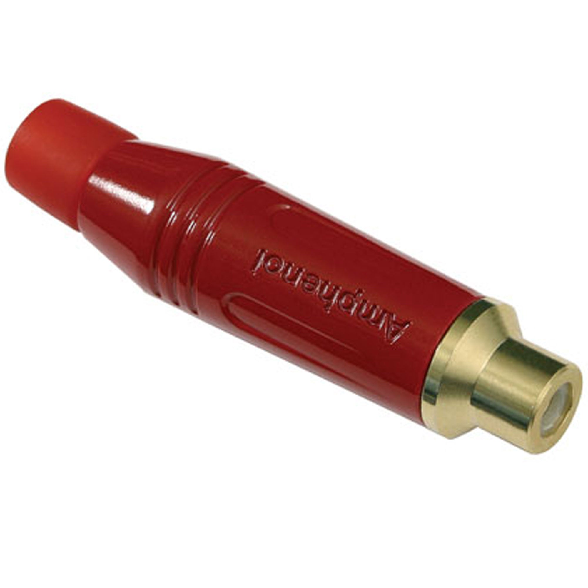 Amphenol ACJR-RED Gold Plated Female RCA Phono Cable Mount Connector (Red, 50 Pack)