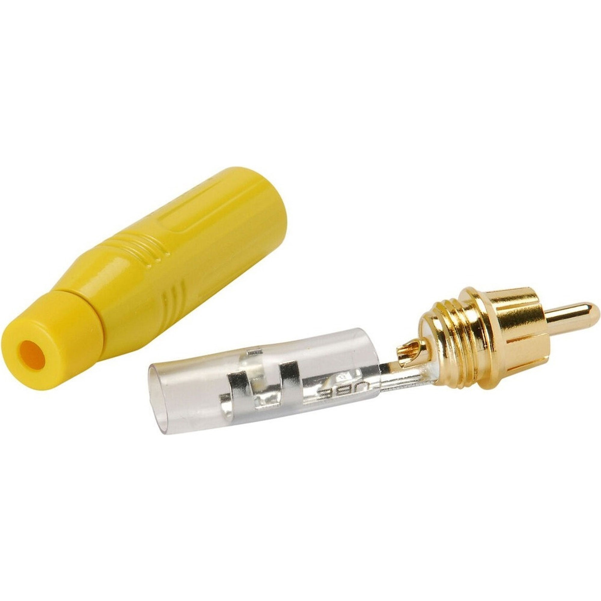 Amphenol ACJR-YEL Gold Plated Female RCA Phono Cable Mount Connector (Yellow)