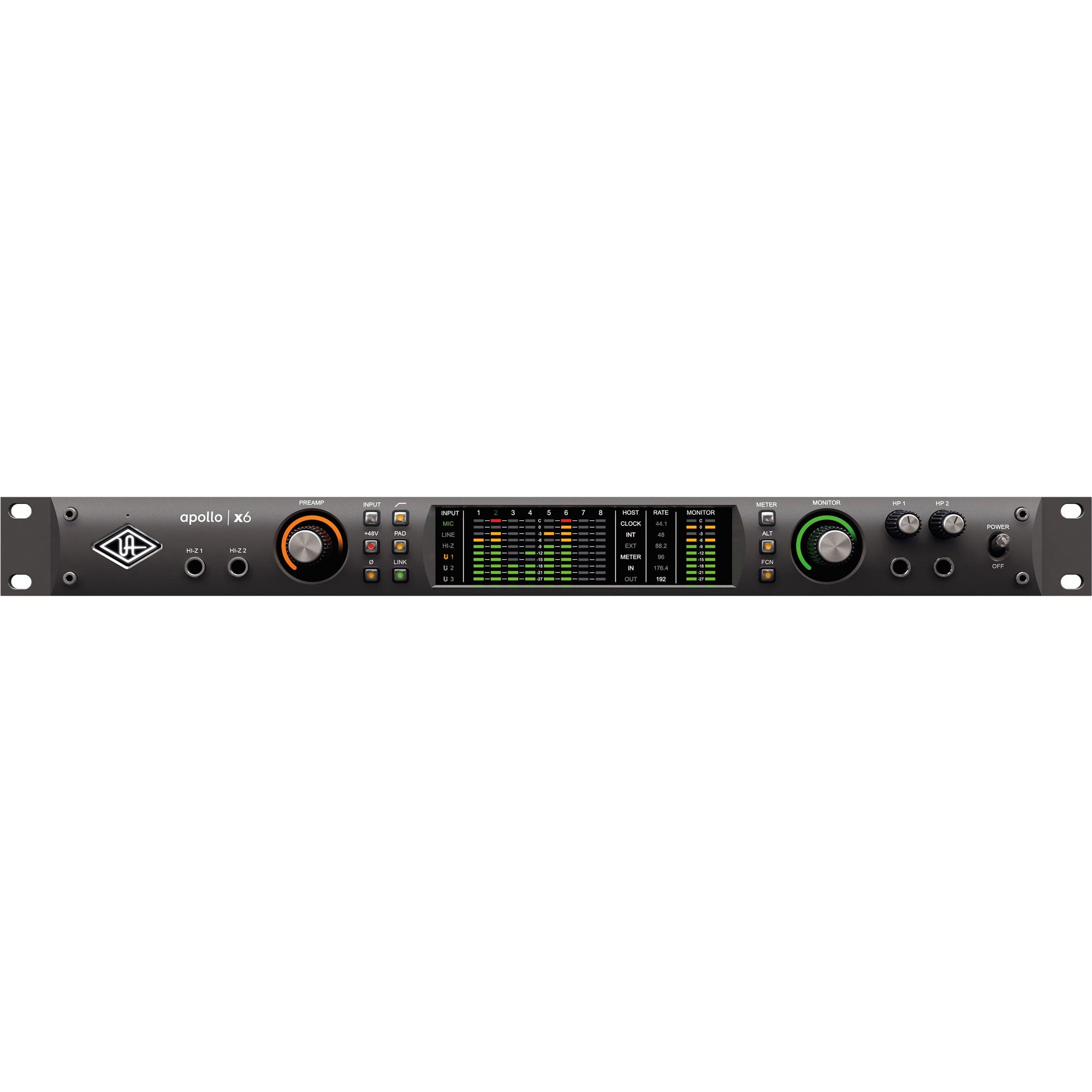 Universal Audio Apollo x6 Thunderbolt 3 Audio Interface with Real-Time UAD Processing