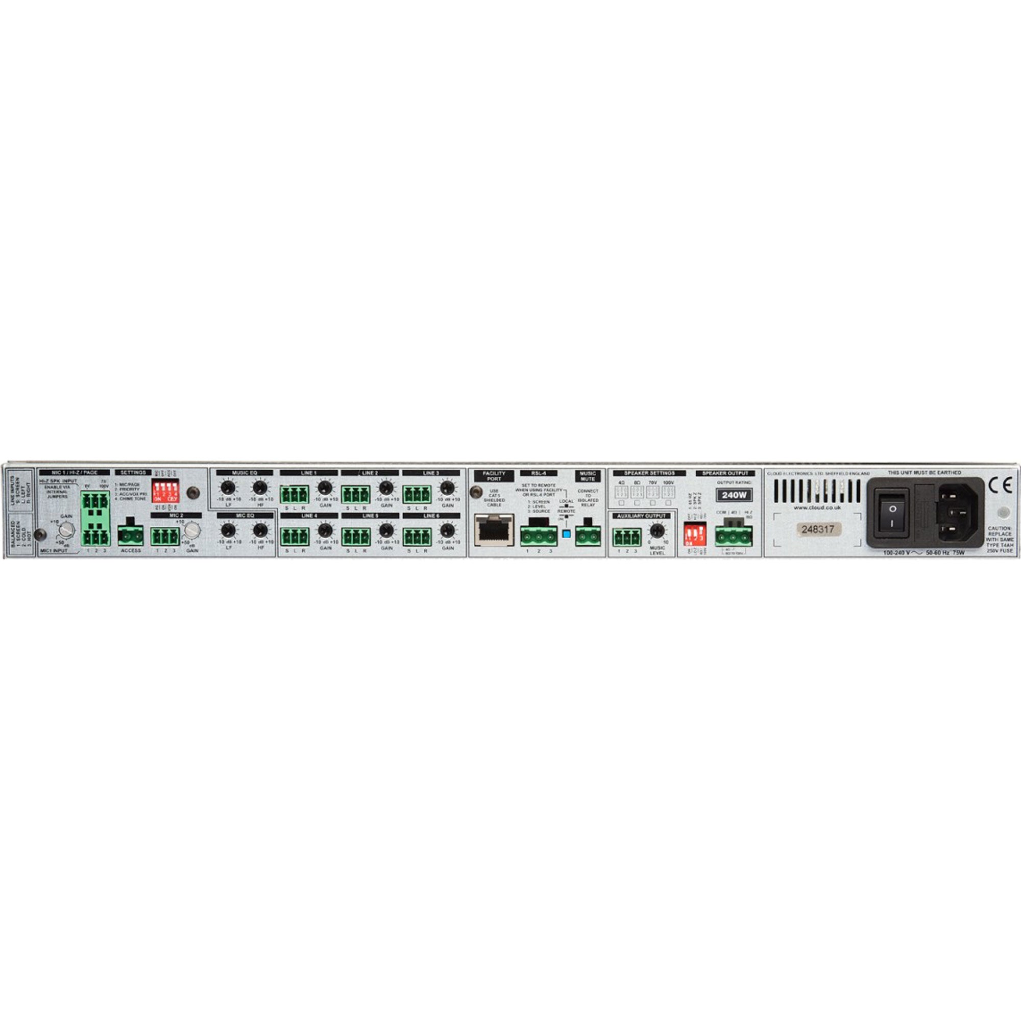 Cloud MPA240MK2 240W Integrated Mixer Amplifier