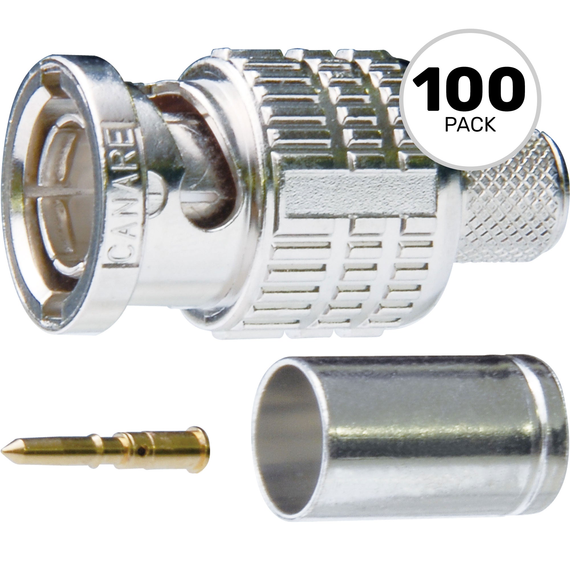 Canare BCP-B26 75 Ohm BNC Crimp Plug for 1855A Cable (100 Pack)