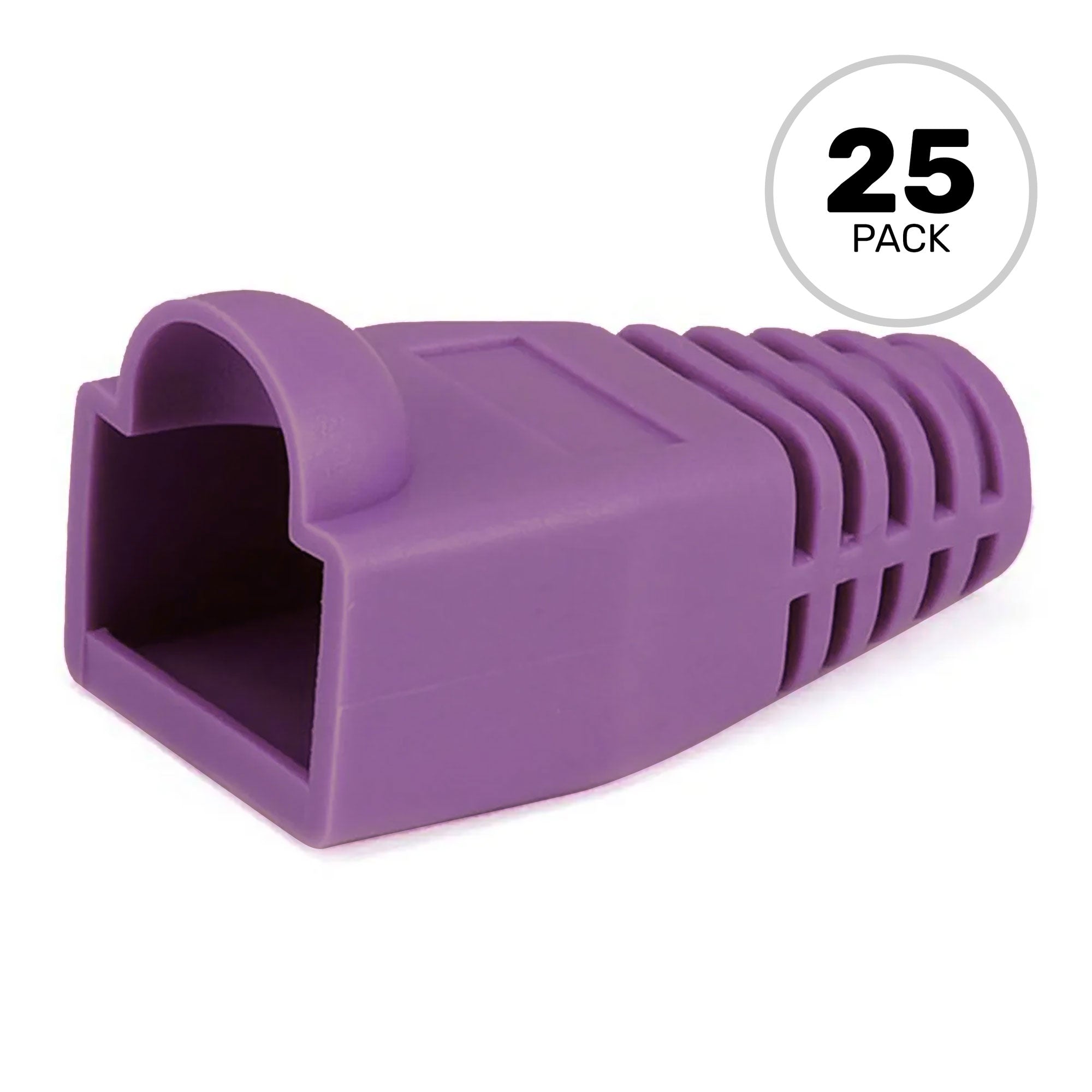 Performance Audio RJ45 CAT5, CAT5e Ethernet Network Strain Relief Boot (6.5mm, Dark Purple, 25 Pack)