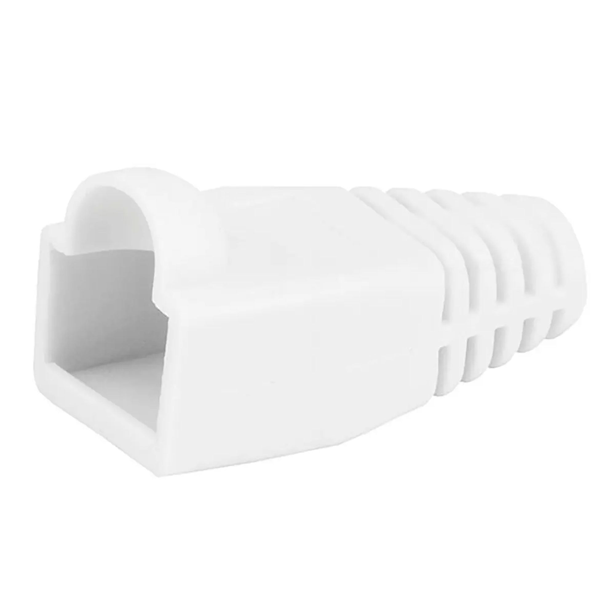 Performance Audio RJ45 CAT5, CAT5e Ethernet Network Strain Relief Boot (6.5mm, White, 50 Pack)